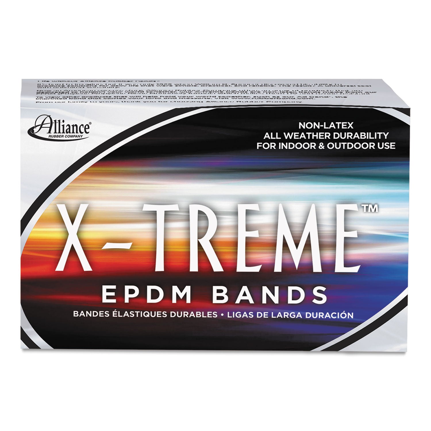X-Treme Rubber Bands, Size 117B, 0.08" Gauge, Black, 1 lb Box, 200/Box -
