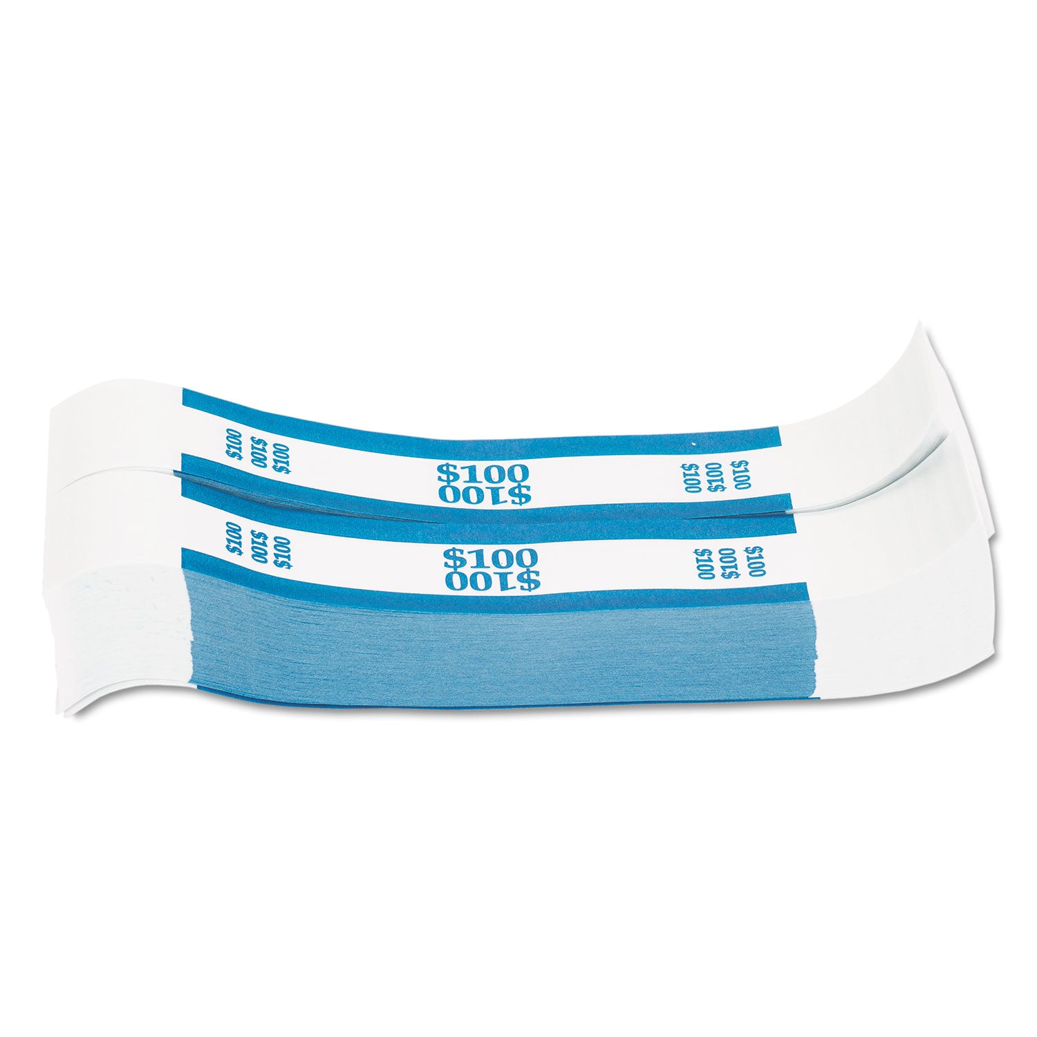 Currency Straps, Blue, $100 in Dollar Bills, 1000 Bands/Pack -