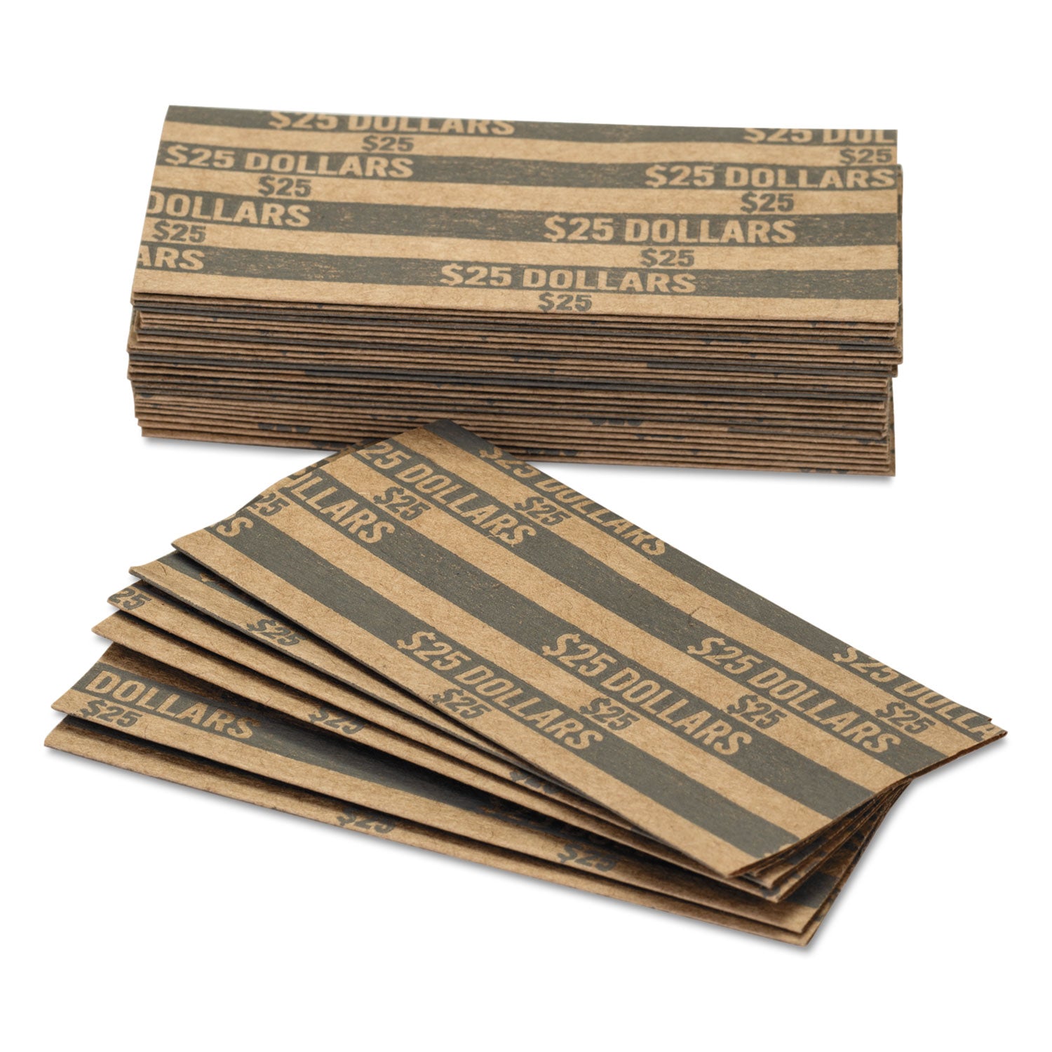Flat Coin Wrappers, Dollar Coin, $25, Pop-Open Wrappers, 1000/Box -