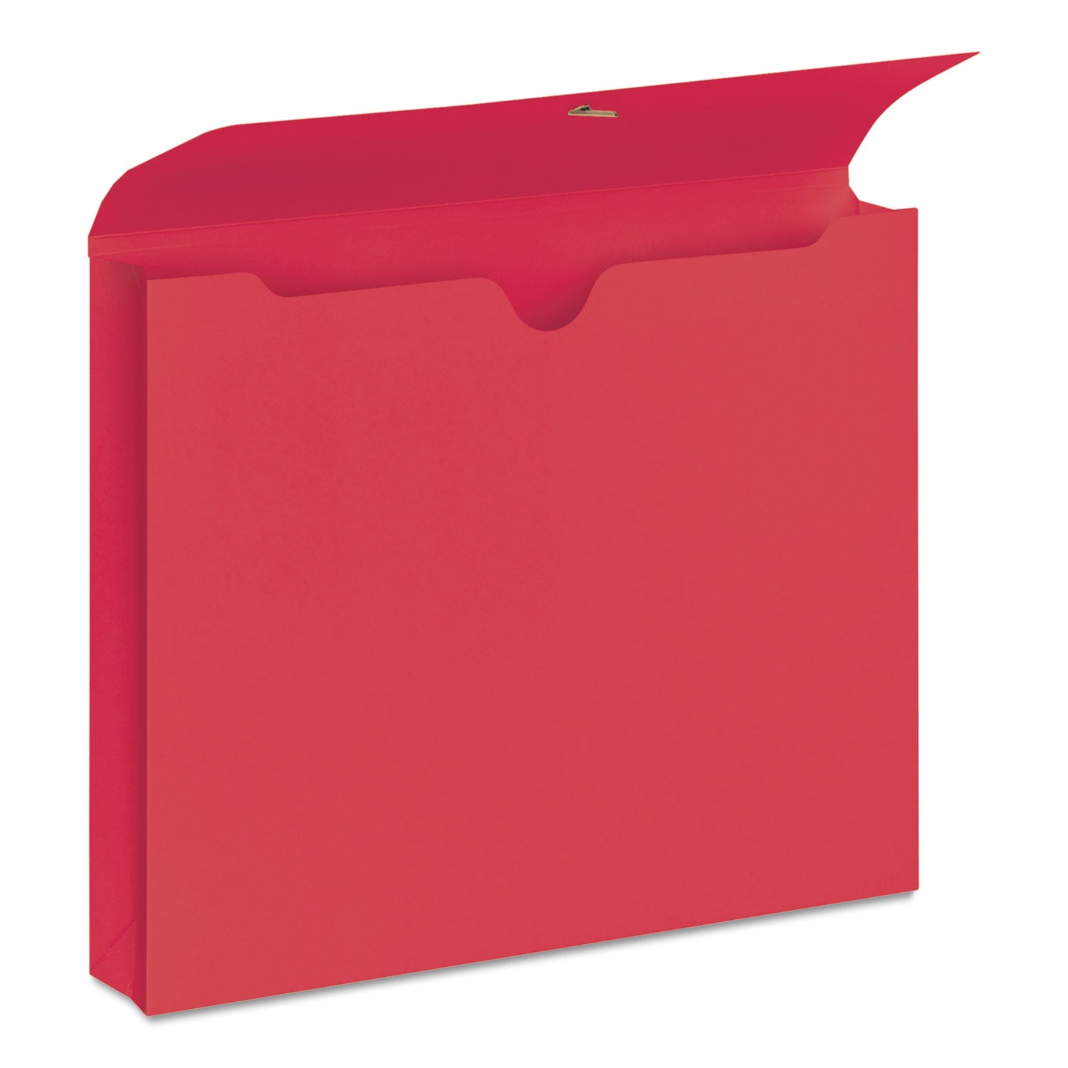 Expanding Wallet with Elastic Cord, 2" Expansion, 1 Section, Elastic Cord Closure, Letter Size, Red, 10/Box -