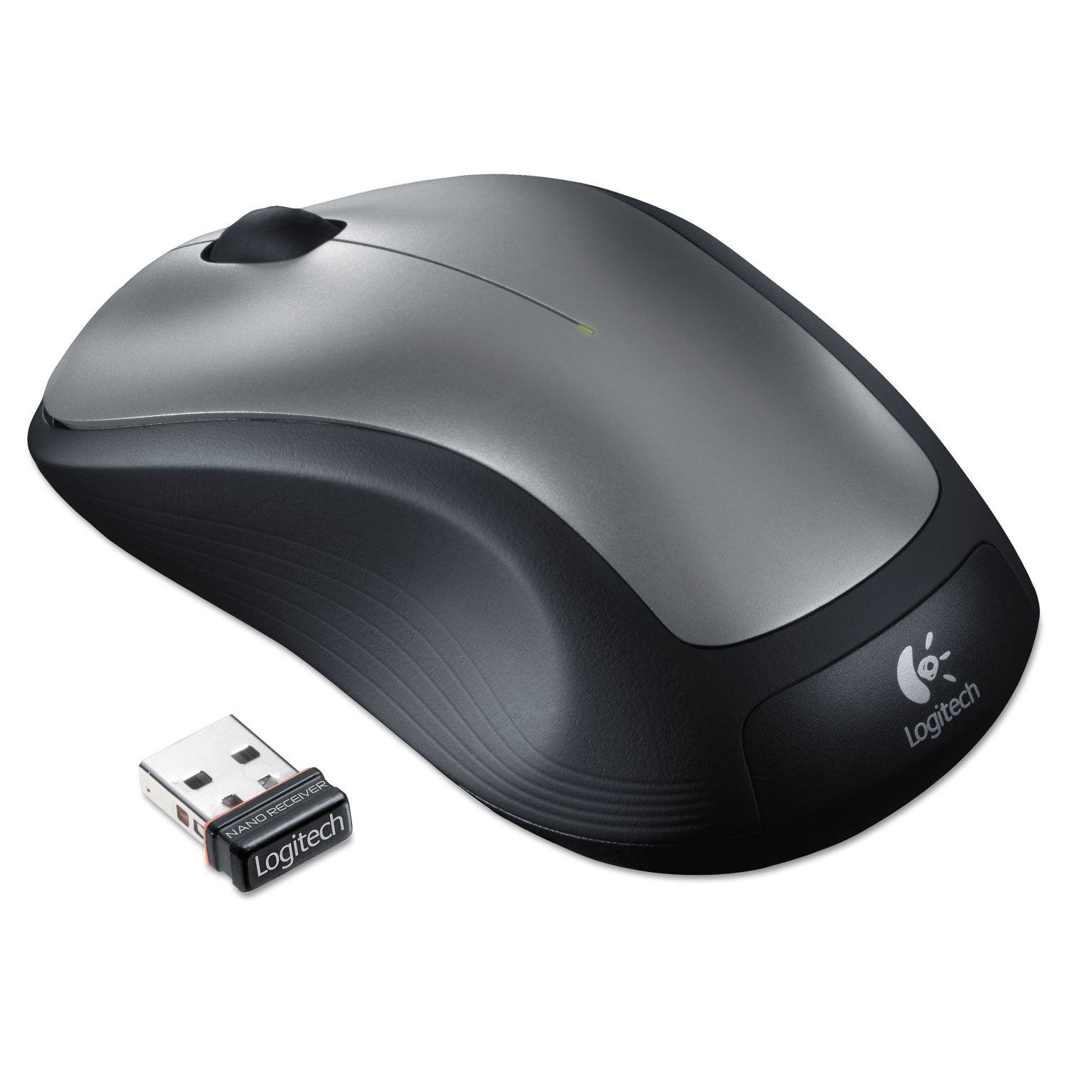 M310 Wireless Mouse, 2.4 GHz Frequency/30 ft Wireless Range, Left/Right Hand Use, Silver/Black -