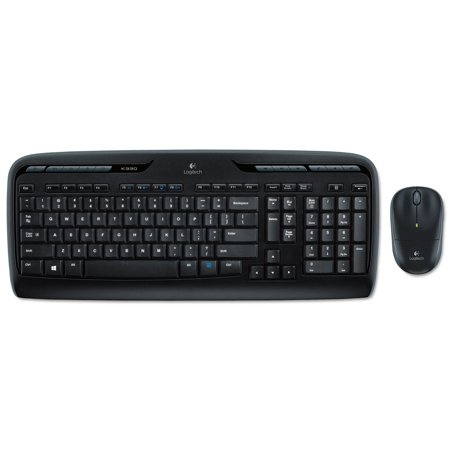 MK320 Wireless Keyboard + Mouse Combo, 2.4 GHz Frequency/30 ft Wireless Range, Black -