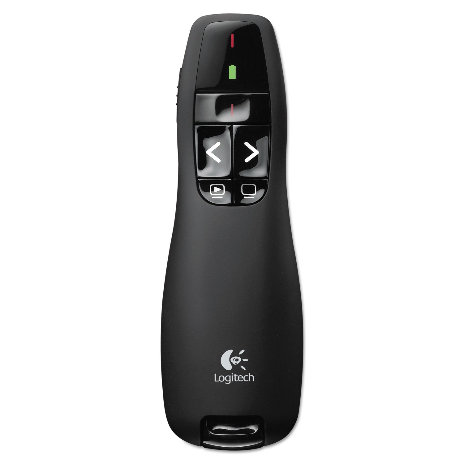r400-wireless-presentation-remote-with-laser-pointer-class-2-50-ft-range-matte-black_log910001354 - 2