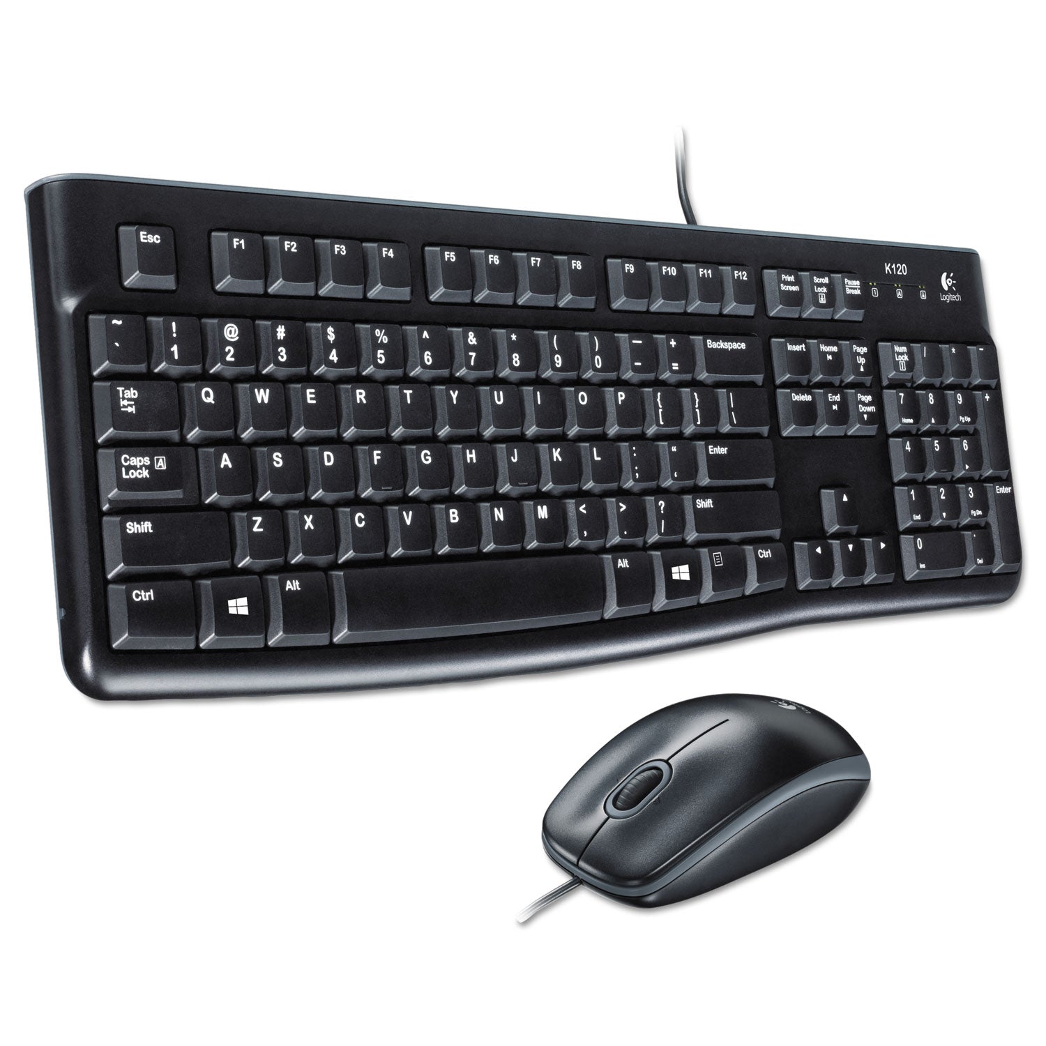 MK120 Wired Keyboard + Mouse Combo, USB 2.0, Black -