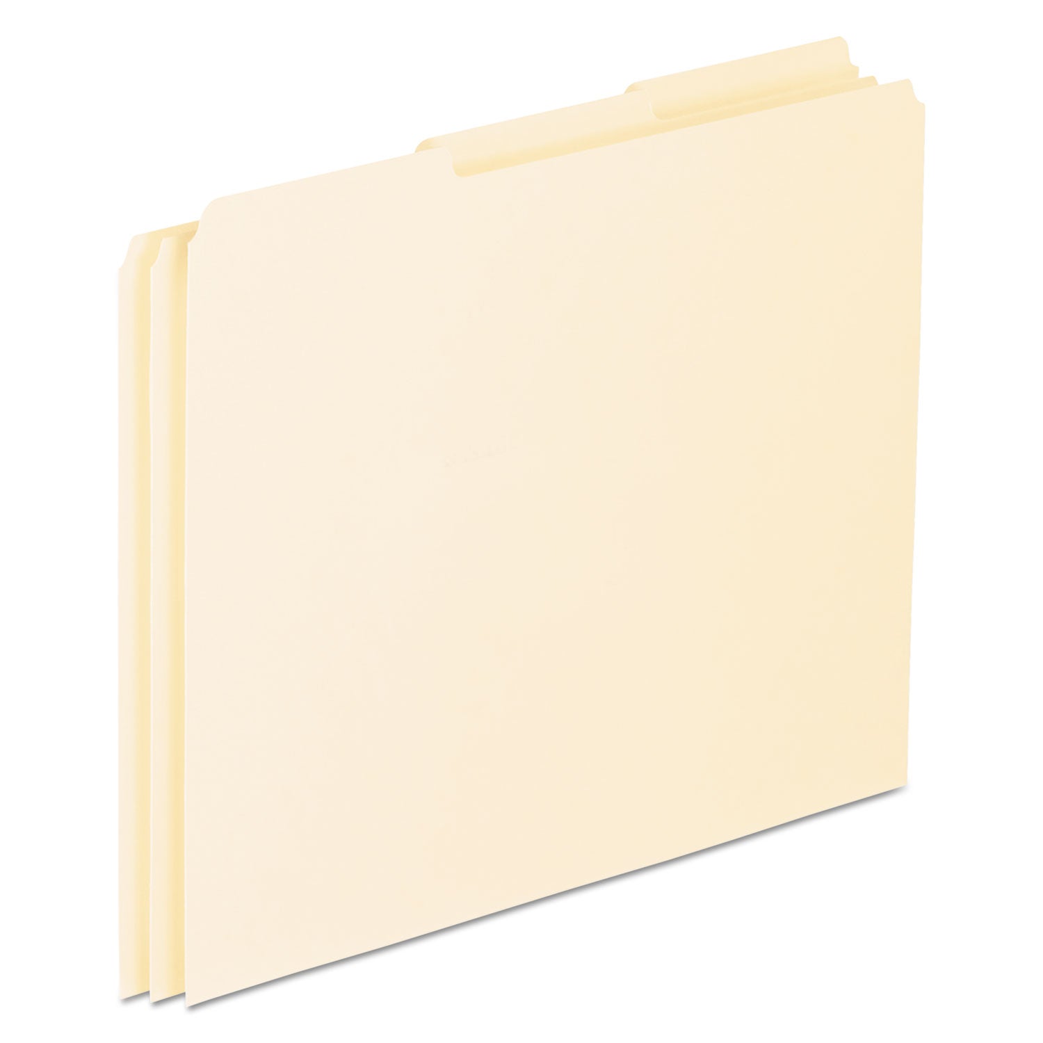 Blank Top Tab File Guides, 1/3-Cut Top Tab, Blank, 8.5 x 11, Manila, 100/Box -