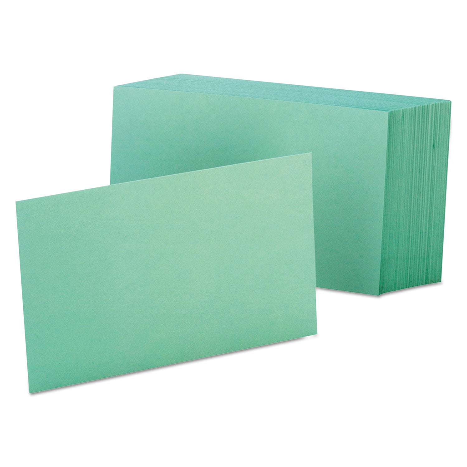 Unruled Index Cards, 4 x 6, Green, 100/Pack -
