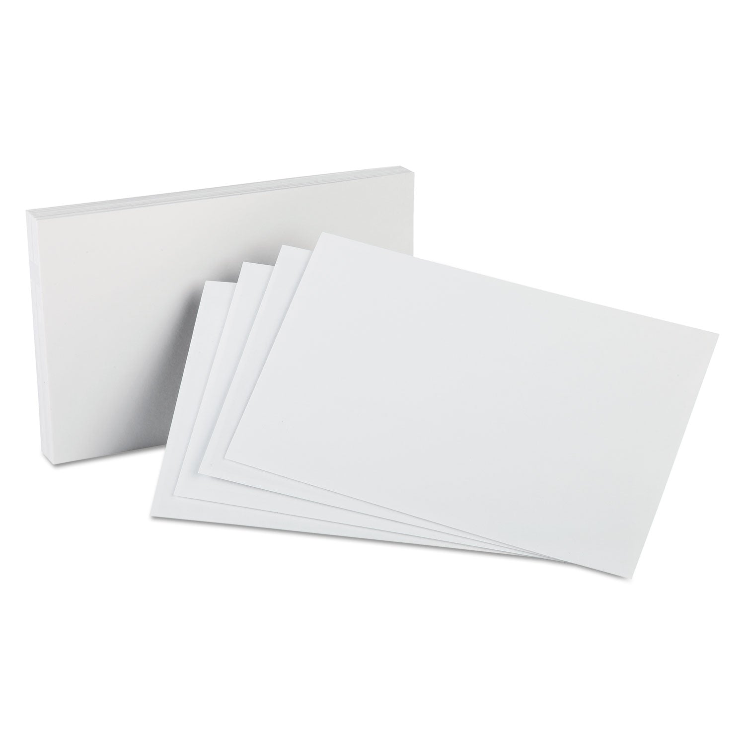 Unruled Index Cards, 5 x 8, White, 100/Pack -