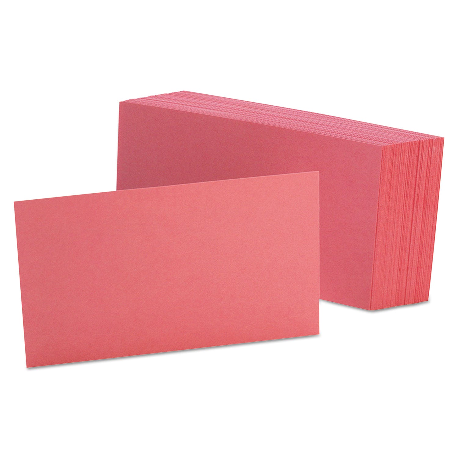 Unruled Index Cards, 3 x 5, Cherry, 100/Pack -