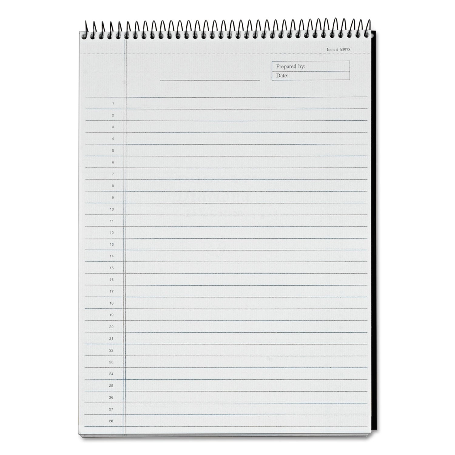 Docket Diamond Top-Wire Ruled Planning Pad, Wide/Legal Rule, Black Cover, 60 White 8.5 x 11.75 Sheets -
