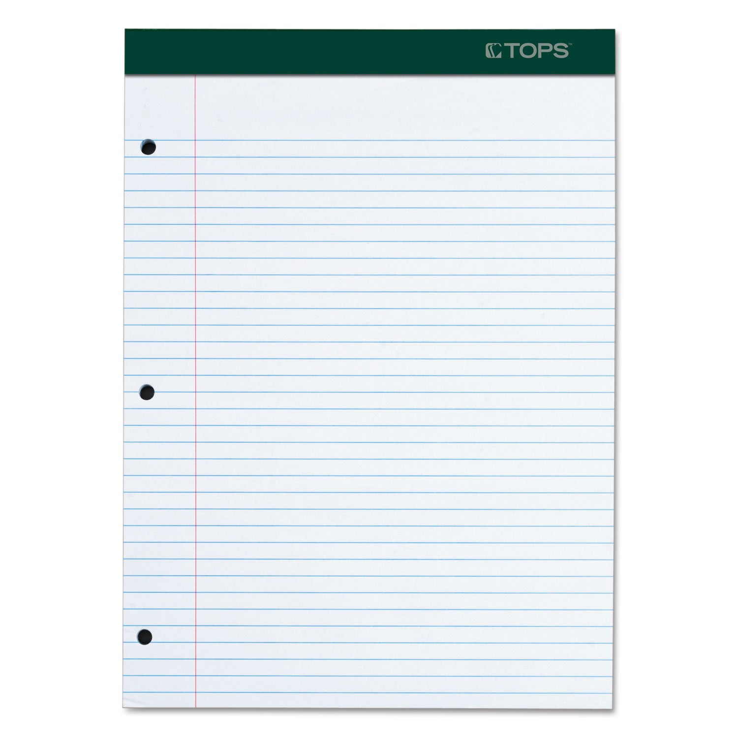 Double Docket Ruled Pads with Extra Sturdy Back, Medium/College Rule, 100 White 8.5 x 11.75 Sheets -