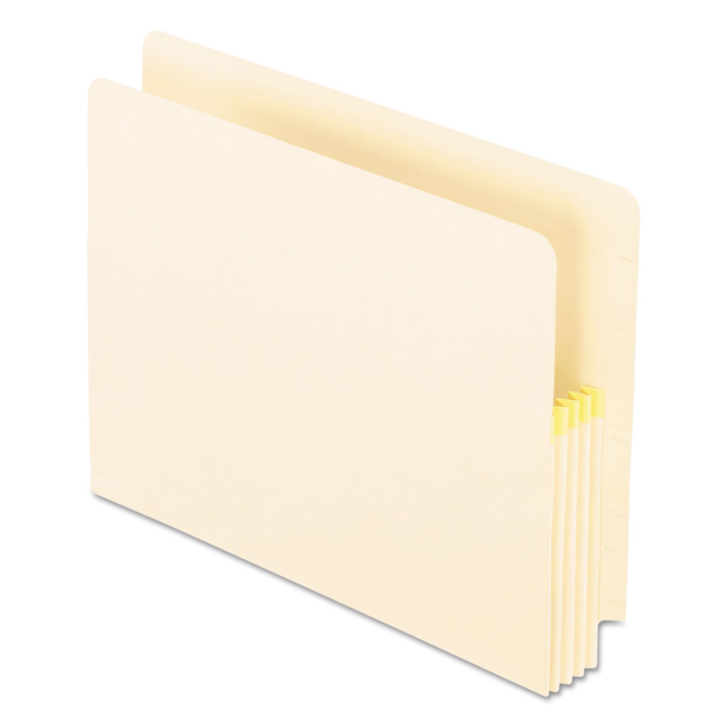 Convertible End Tab File Pockets, 3.5" Expansion, Letter Size, Manila, 25/Box -