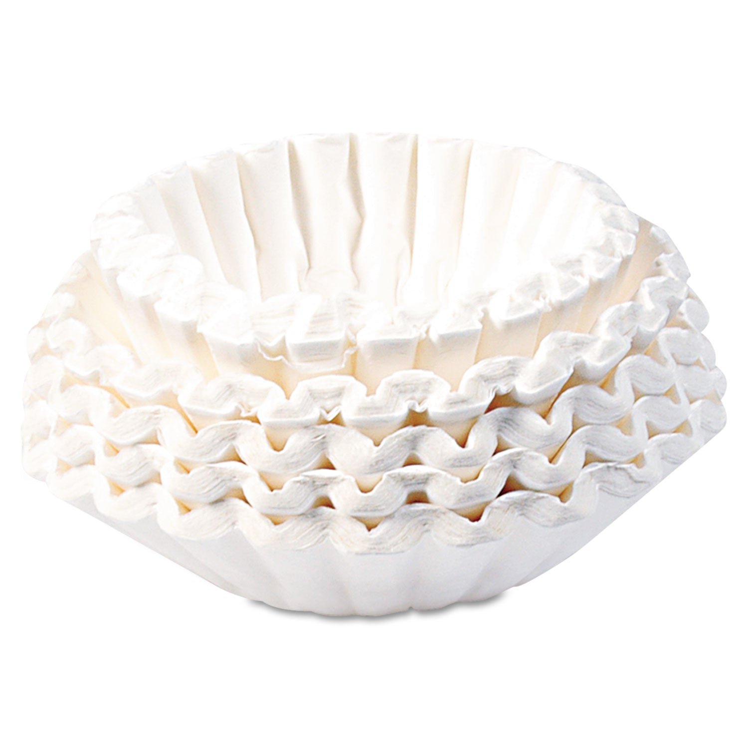 Commercial Coffee Filters, 12 Cup Size, Flat Bottom, 500/Bag, 2 Bags/Carton -