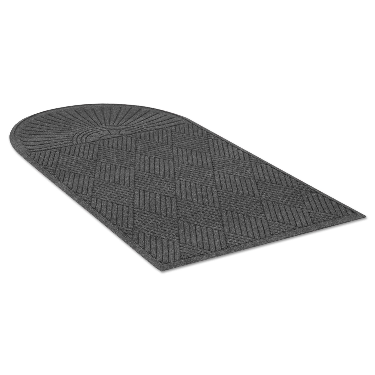 EcoGuard Diamond Floor Mat, Single Fan, 36 x 72, Charcoal -