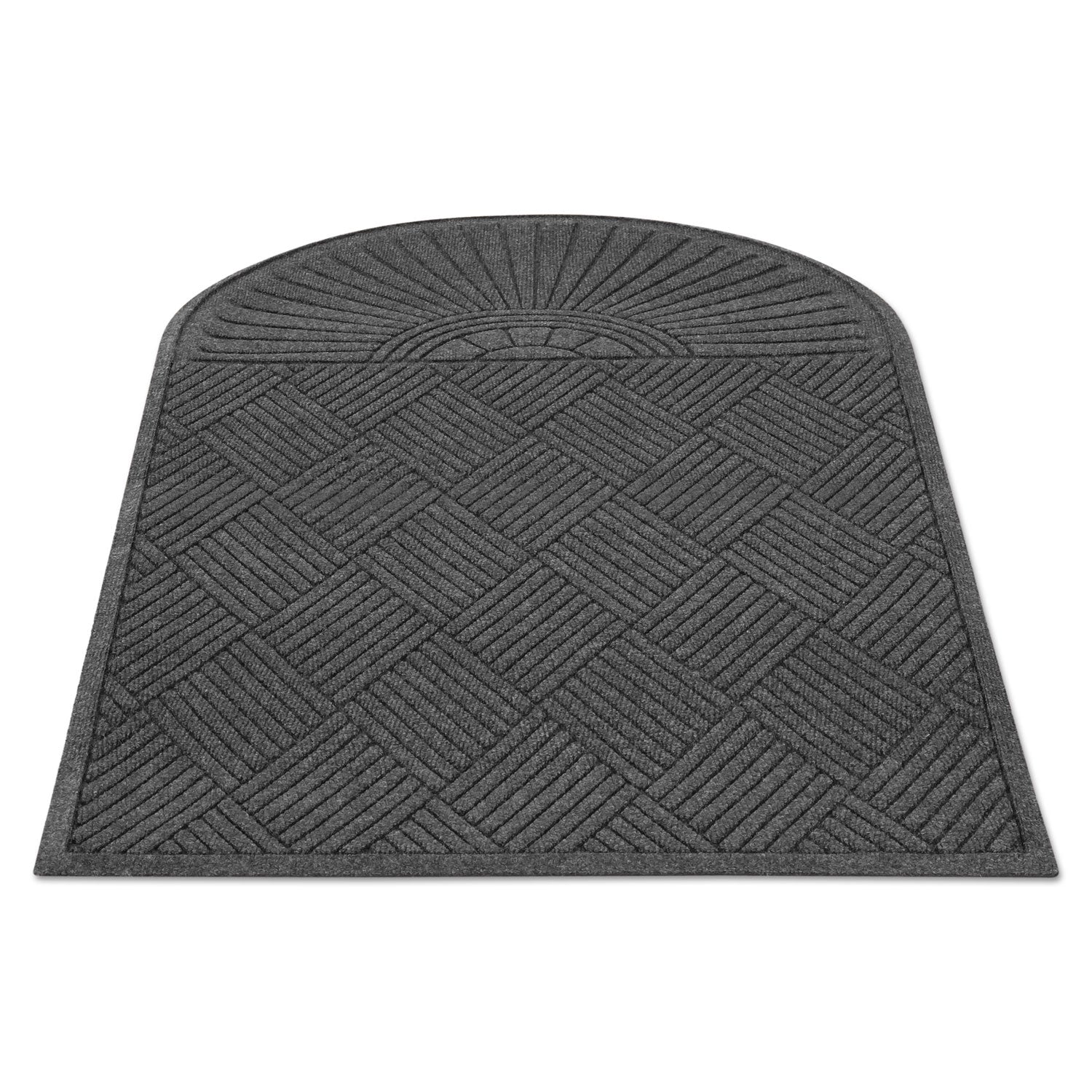 EcoGuard Diamond Floor Mat, Single Fan, 36 x 72, Charcoal -