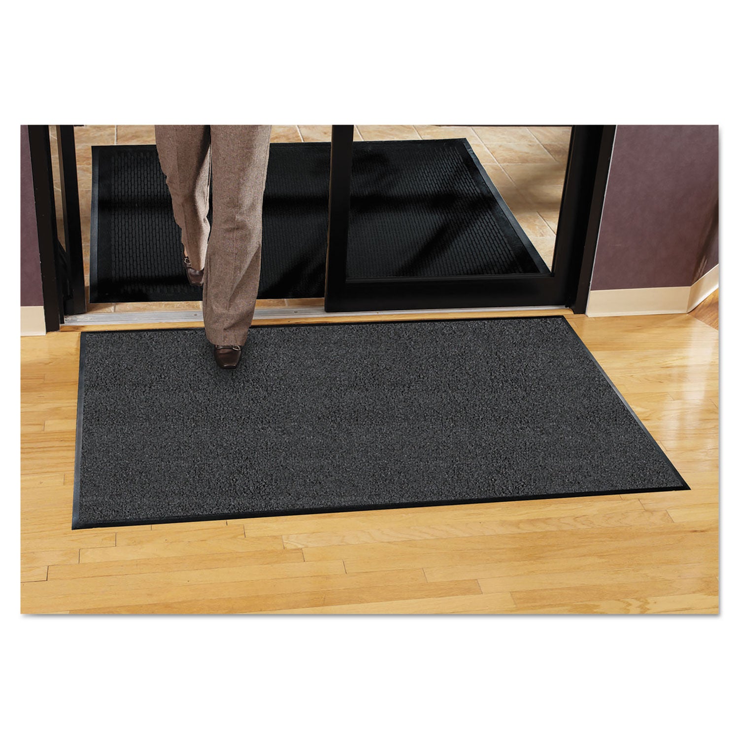Platinum Series Indoor Wiper Mat, Nylon/Polypropylene, 48 x 72, Gray -