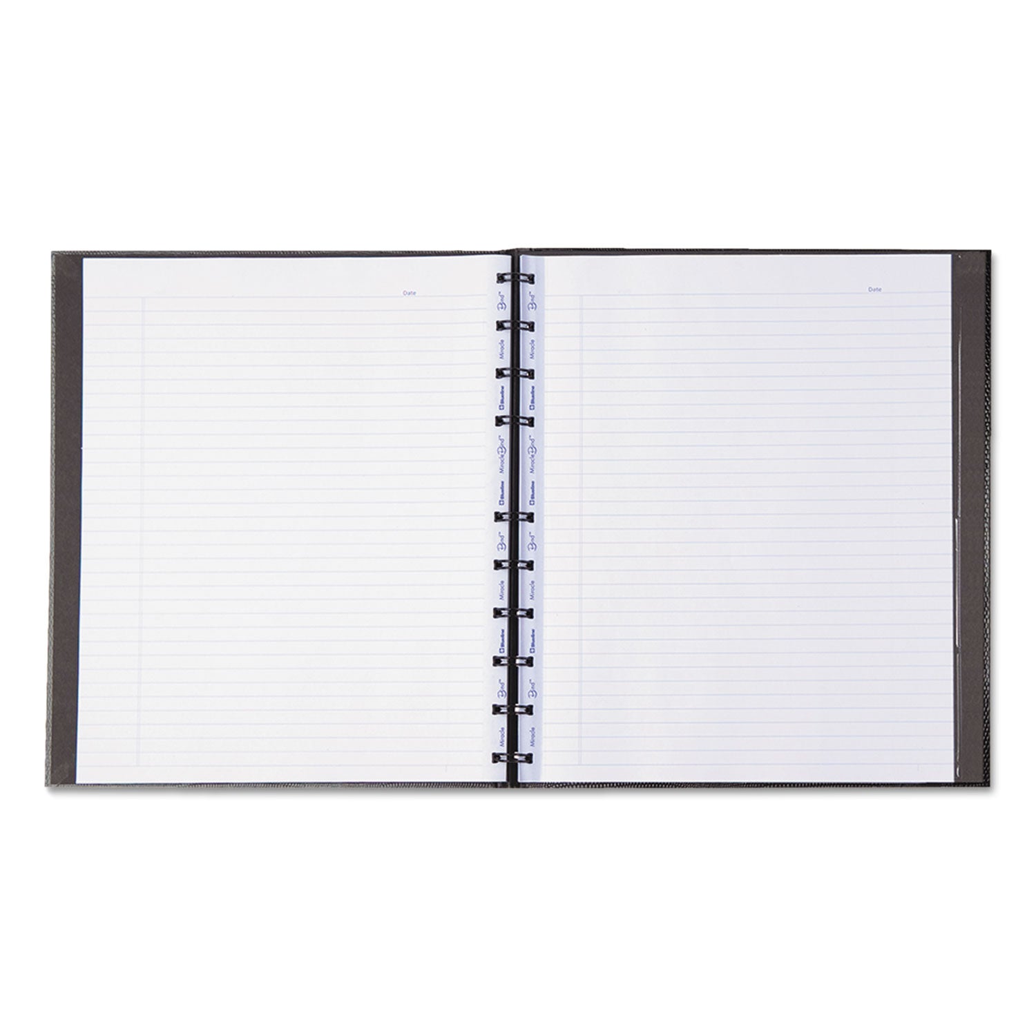 MiracleBind Notebook, 1-Subject, Medium/College Rule, Black Cover, (75) 11 x 9.06 Sheets -