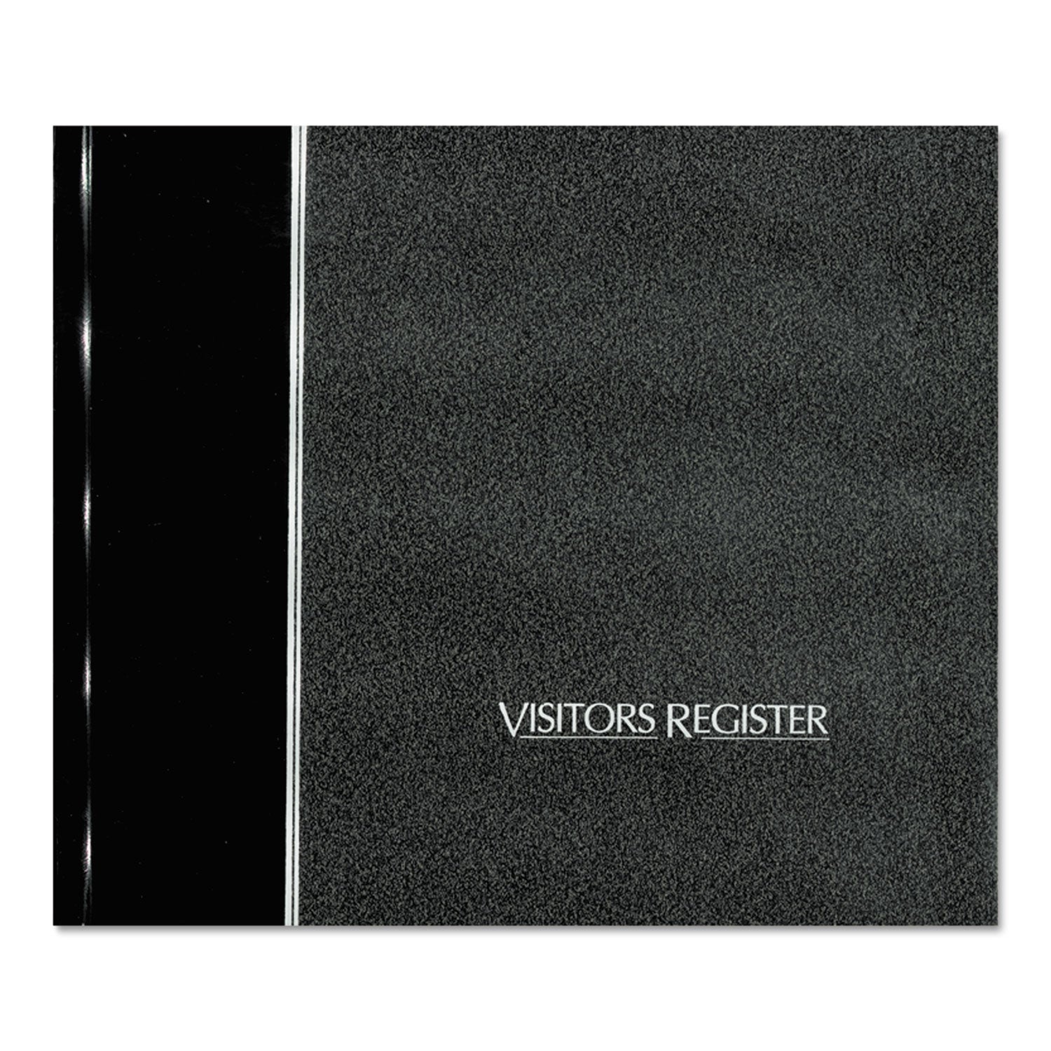 Hardcover Visitor Register Book, Black Cover, 9.78 x 8.5 Sheets, 128 Sheets/Book -