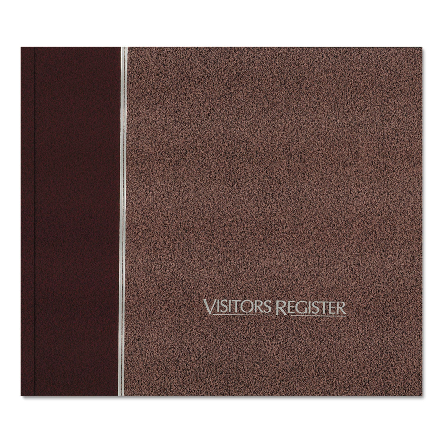 Hardcover Visitor Register Book, Burgundy Cover, 9.78 x 8.5 Sheets, 128 Sheets/Book -