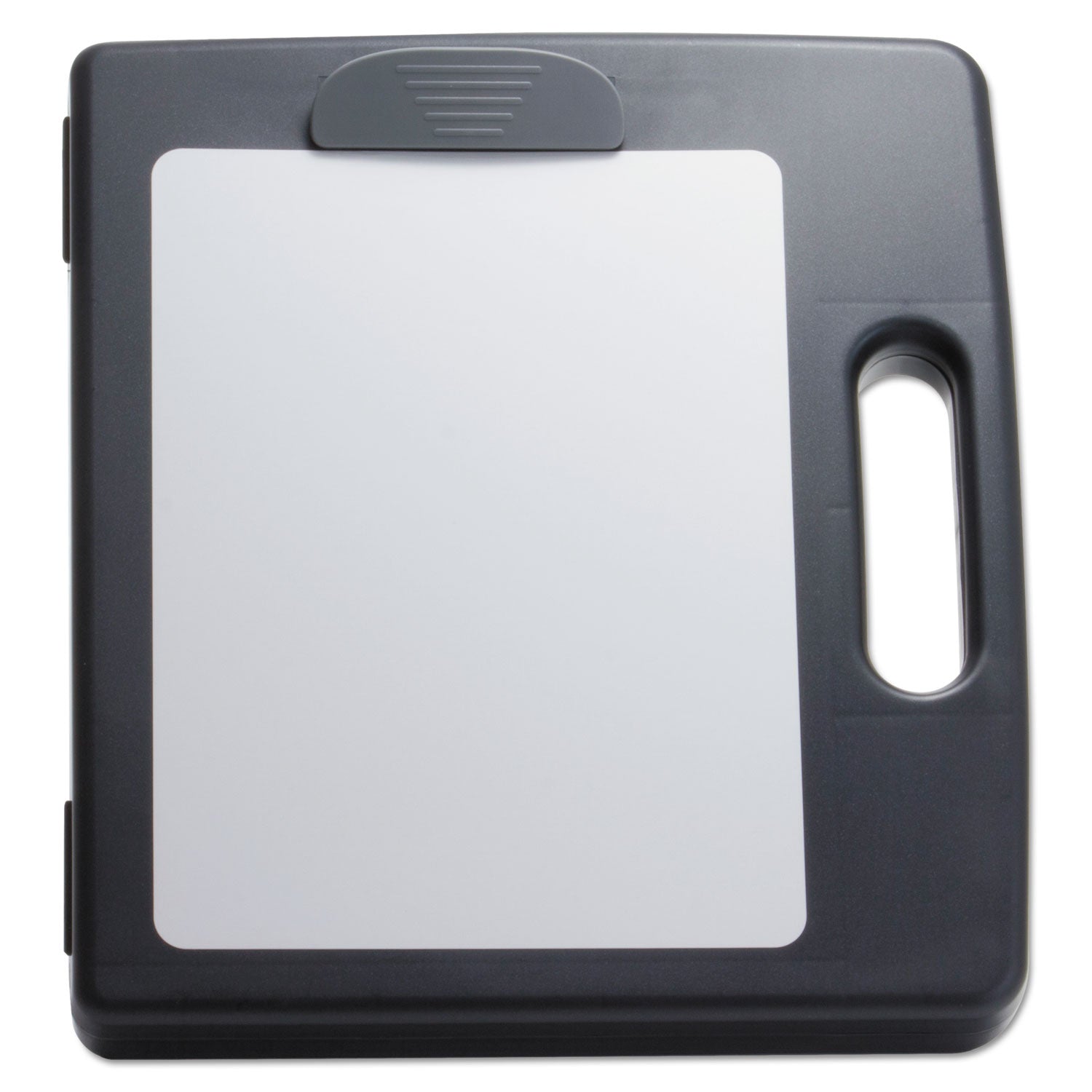 Portable Dry Erase Clipboard Case, 0.5" Clip Capacity, Holds 8.5 x 11 Sheets, Charcoal -