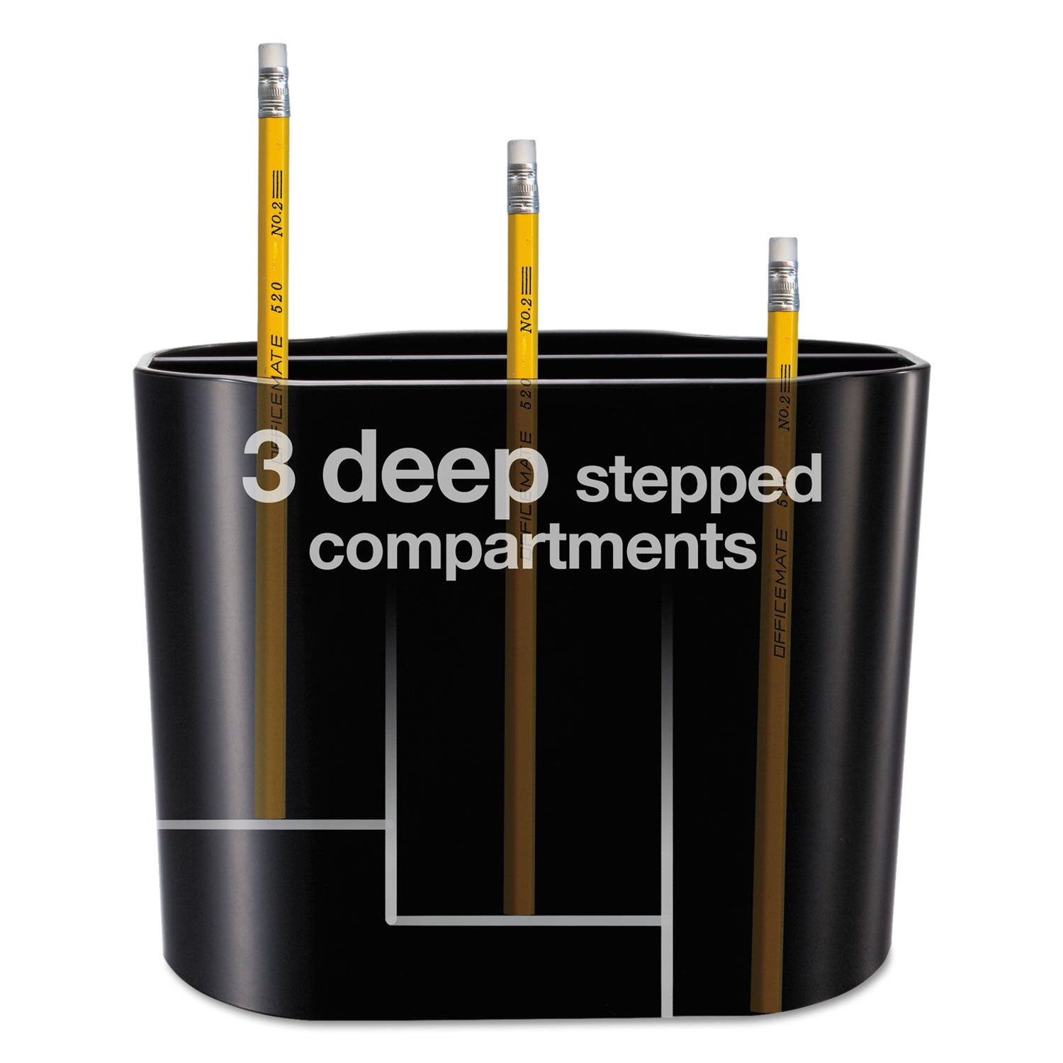 Double Supply Organizer, 11-Compartments, 6 Drawers, Plastic, 6.5 x 4.75 x 5.75, Black -