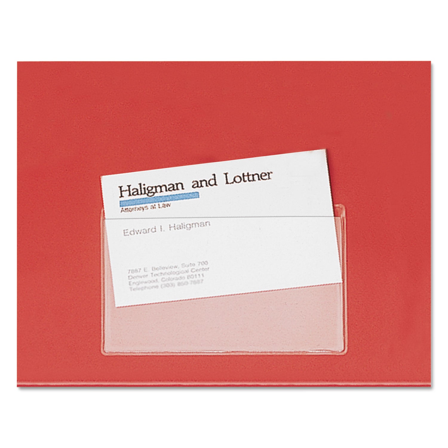 HOLD IT Poly Business Card Pocket, Top Load, 3.75 x 2.38, Clear, 10/Pack -