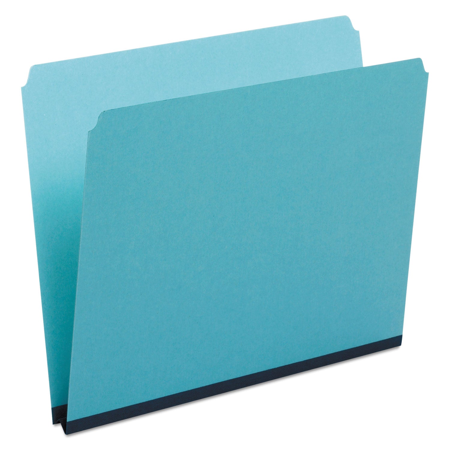 Pressboard Expanding File Folders, Straight Tabs, Letter Size, 1" Expansion, Blue, 25/Box -