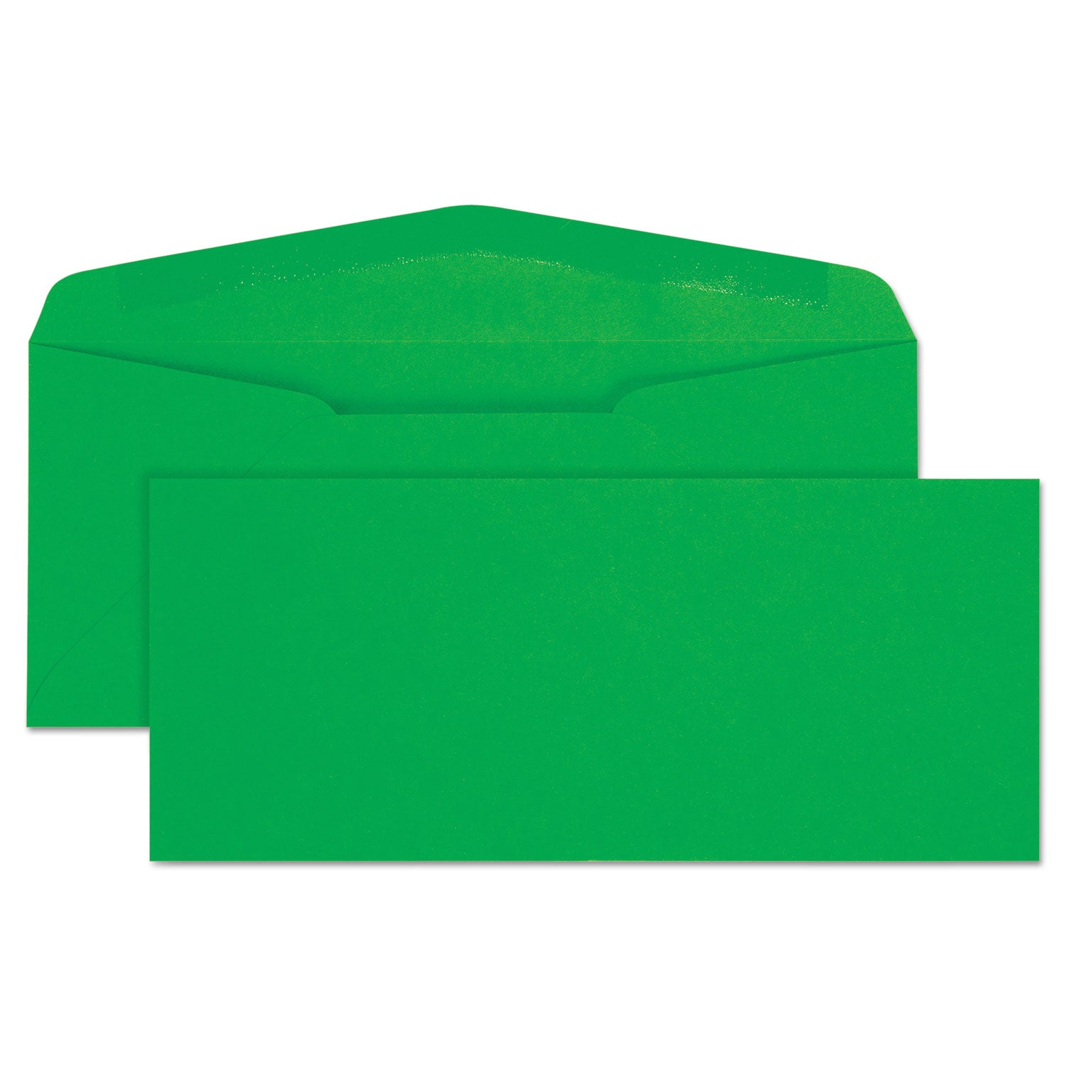 Colored Envelope, #10, Commercial Flap, Gummed Closure, 4.13 x 9.5, Green, 25/Pack -