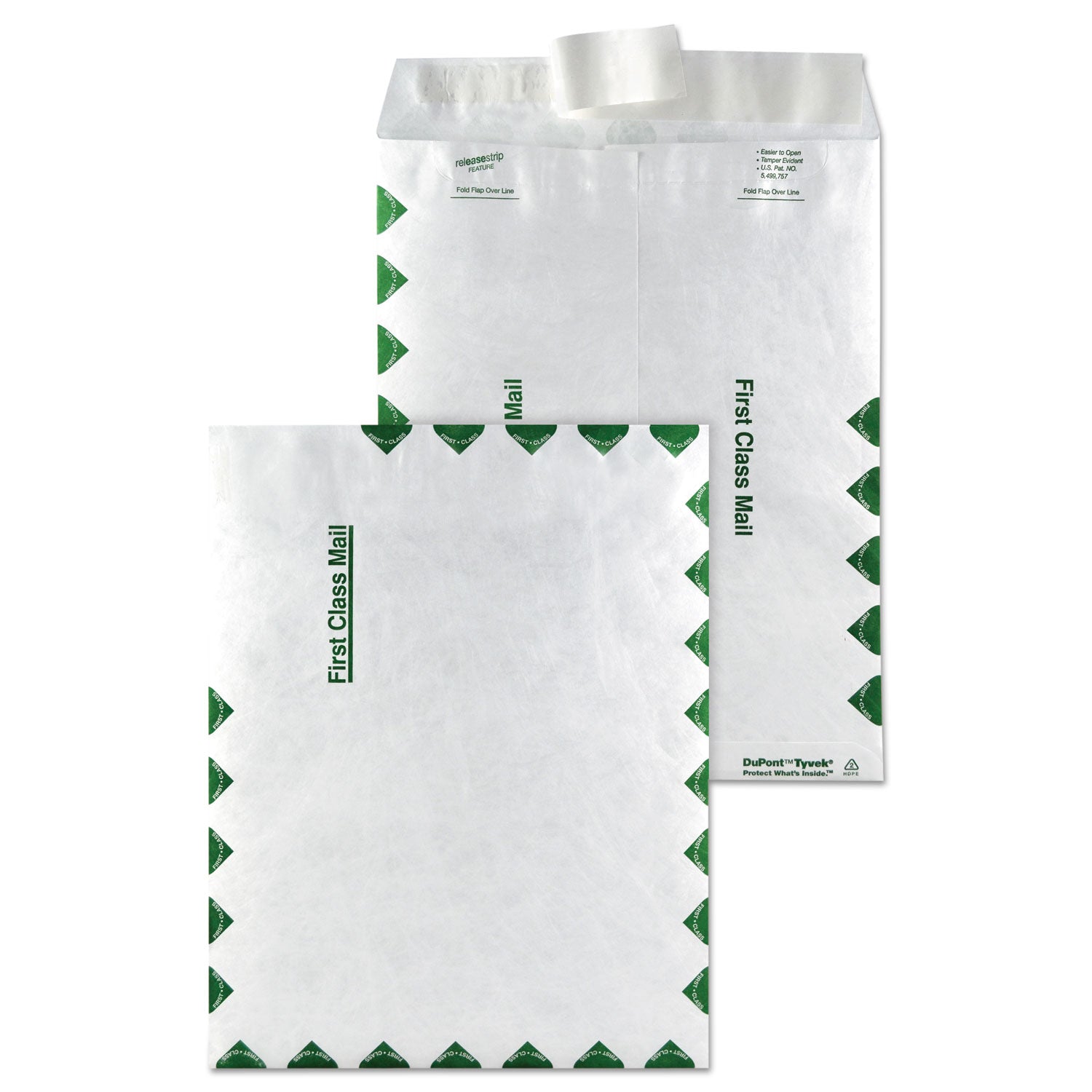 Lightweight 14 lb Tyvek Catalog Mailers, First Class, #10 1/2, Commercial Flap, Redi-Strip Closure, 9 x 12, White, 100/Box -