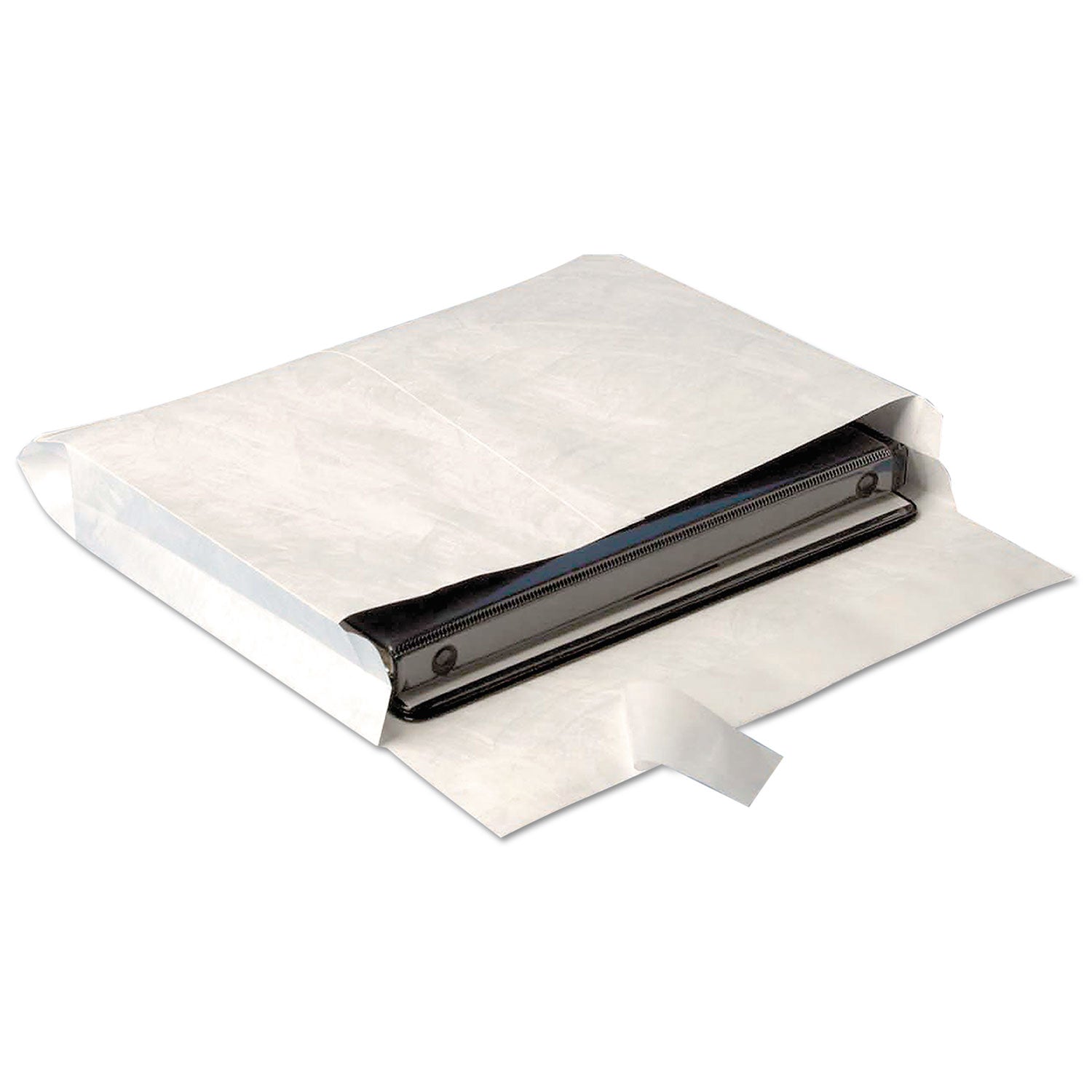 Lightweight 14 lb Tyvek Open End Expansion Mailers, #13 1/2, Square Flap, Redi-Strip Adhesive Closure, 10 x 13, White, 100/CT -