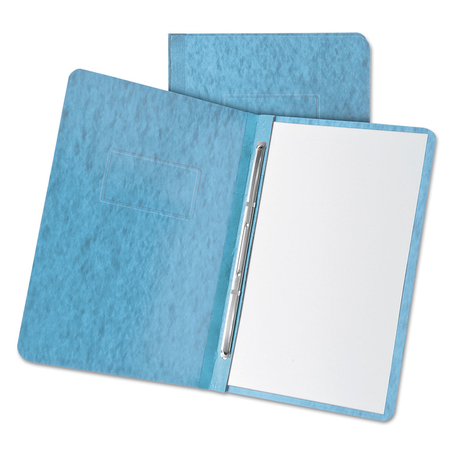 Heavyweight PressGuard and Pressboard Report Cover w/Reinforced Side Hinge, 2-Prong Fastener, 3" Cap, 8.5 x 11, Lgt Blue -