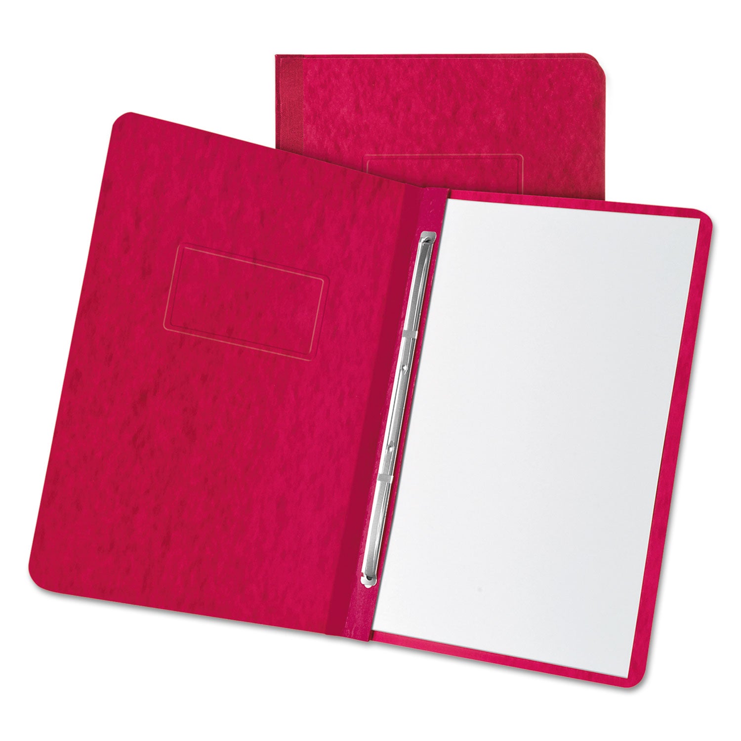 Heavyweight PressGuard and Pressboard Report Cover w/Reinforced Side Hinge, 2-Prong Fastener, 3" Cap, 8.5 x 11, Executive Red -