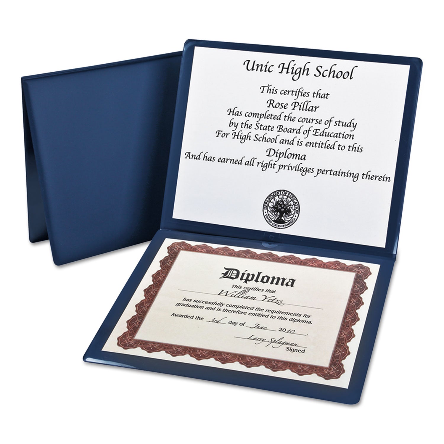 Diploma Cover, 12.5 x 10.5, Navy -