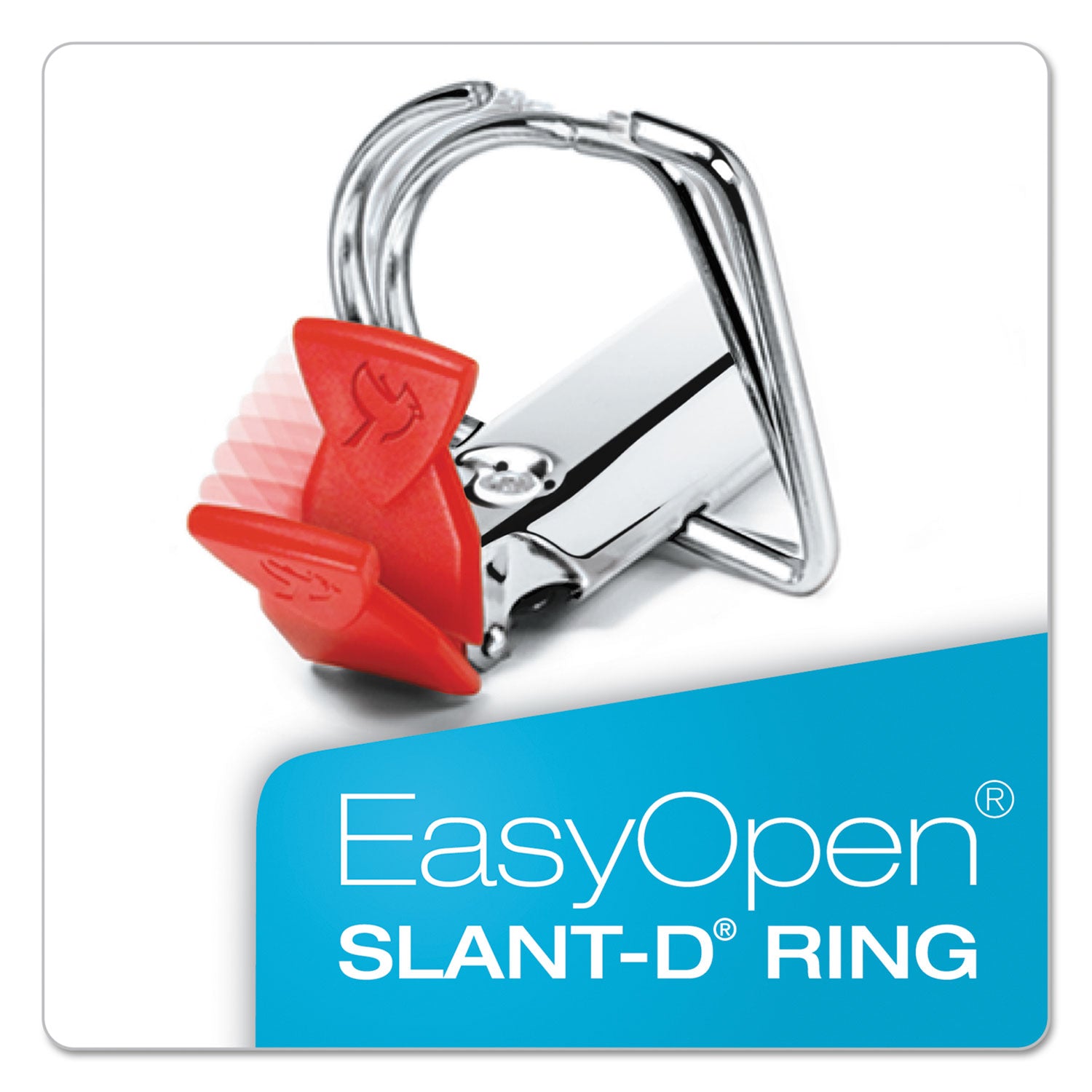 Premier Easy Open ClearVue Locking Slant-D Ring Binder, 3 Rings, 4" Capacity, 11 x 8.5, White -