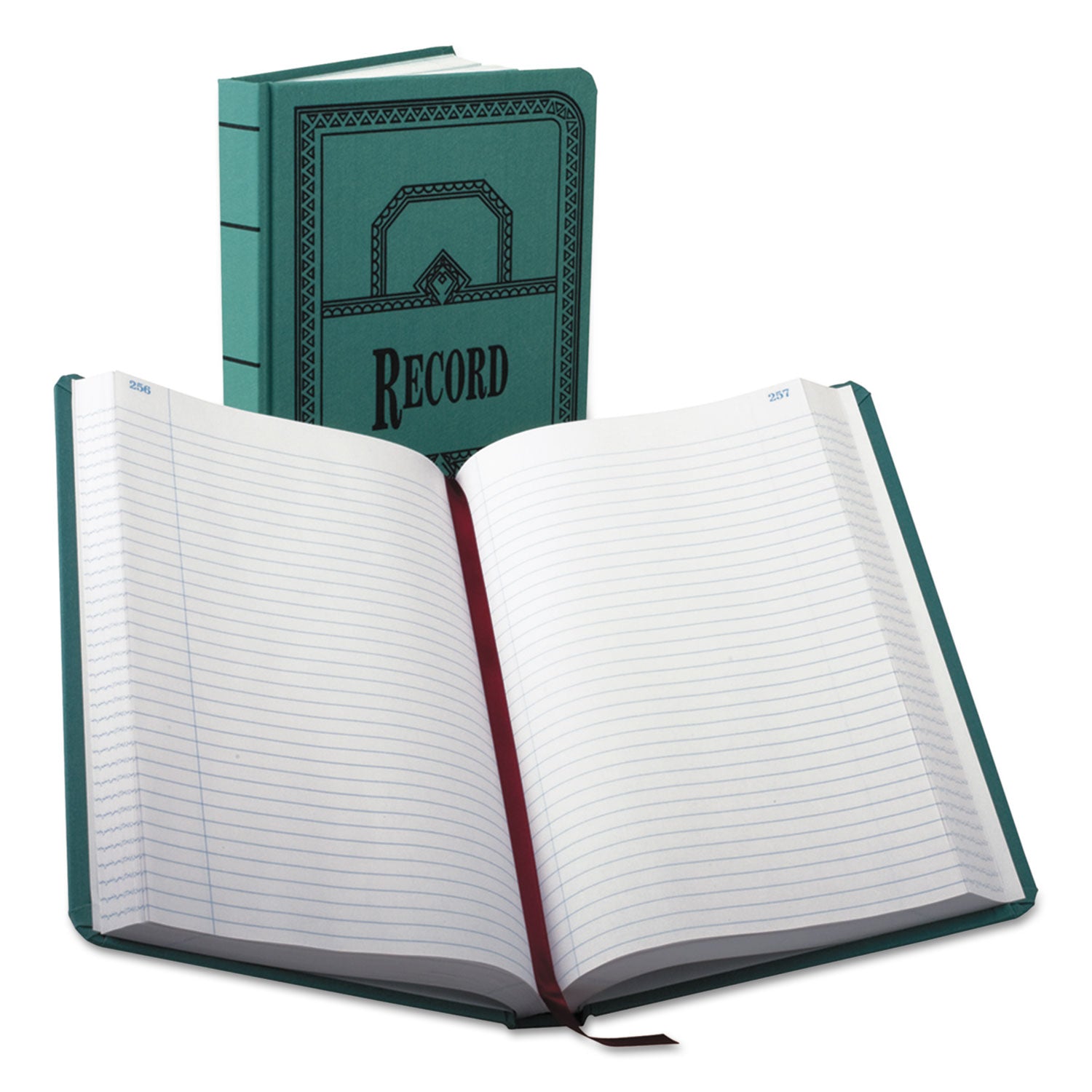 Account Record Book, Record-Style Rule, Blue Cover, 11.75 x 7.25 Sheets, 500 Sheets/Book -