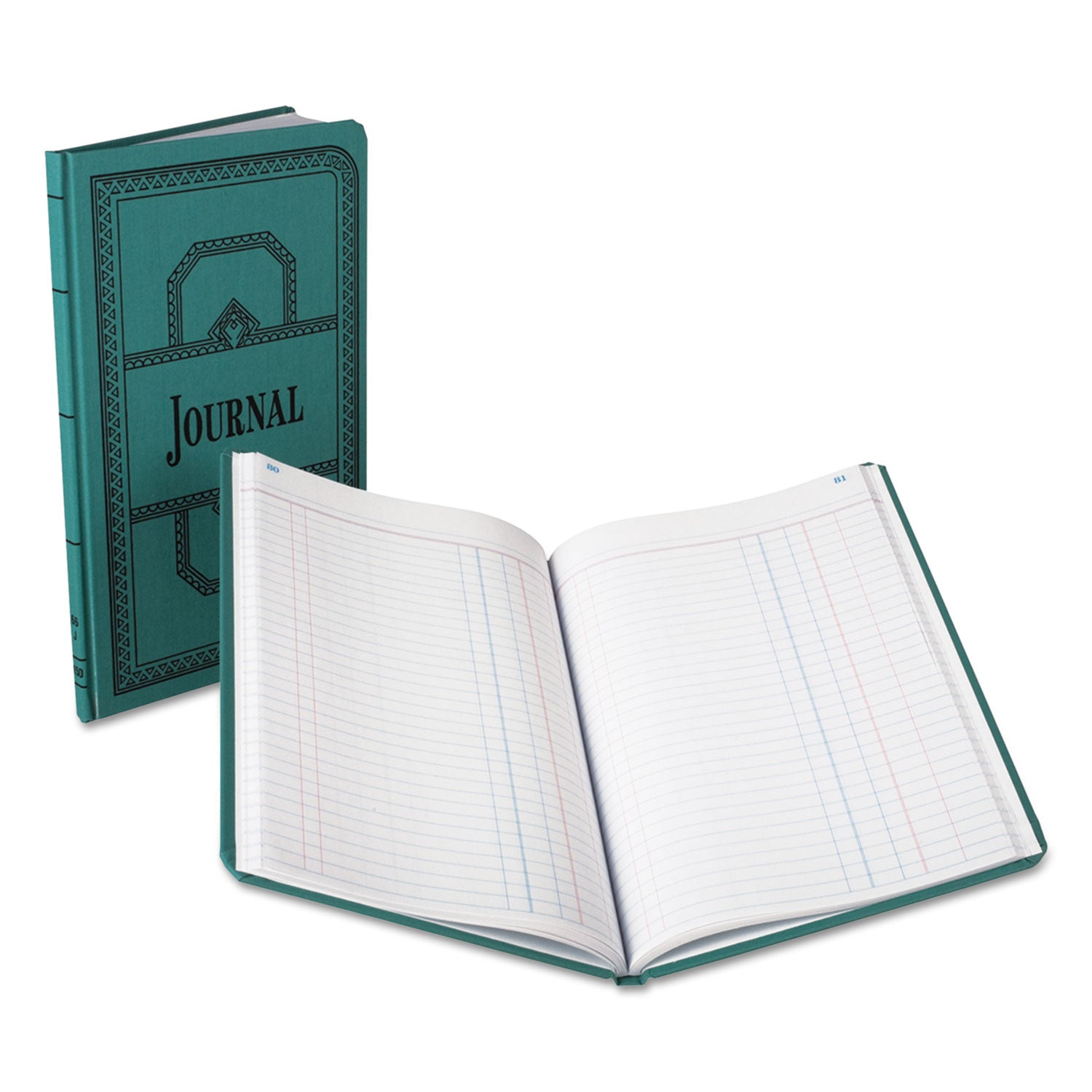 Account Journal, Journal-Style Rule, Blue Cover, 11.75 x 7.25 Sheets, 150 Sheets/Book -