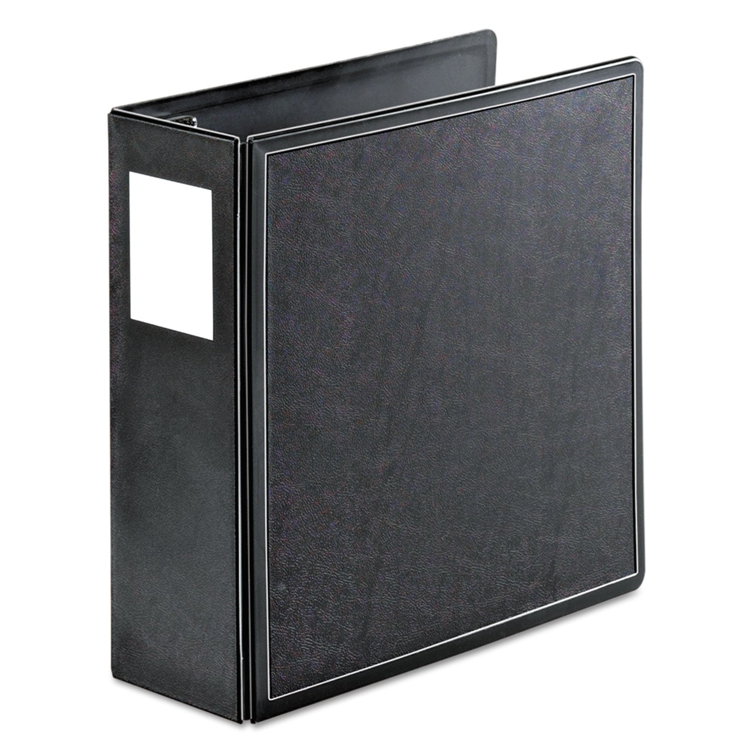 SuperLife Easy Open Locking Slant-D Ring Binder, 3 Rings, 4" Capacity, 11 x 8.5, Black -