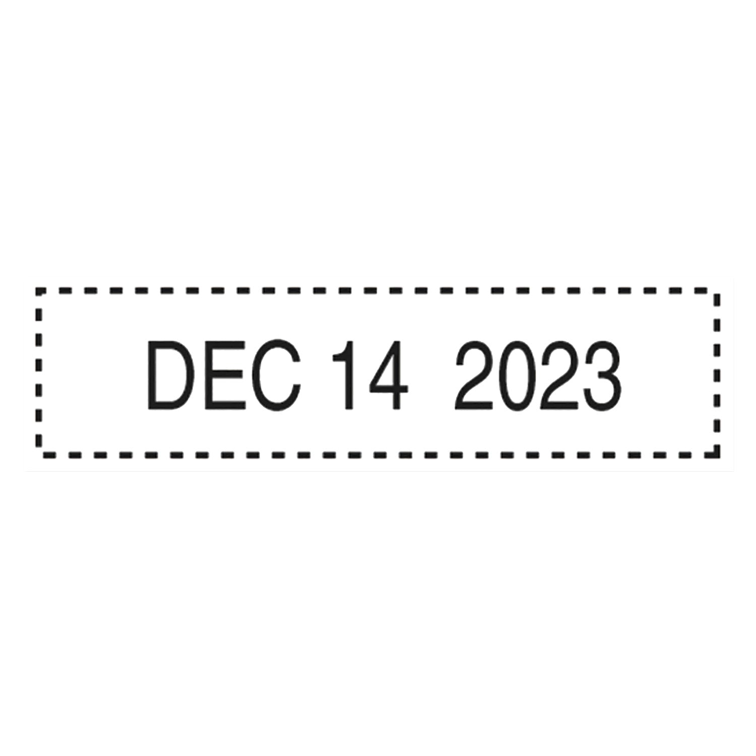 Professional Date Stamp, Self-Inking, 1.63" x 0.38", Black -