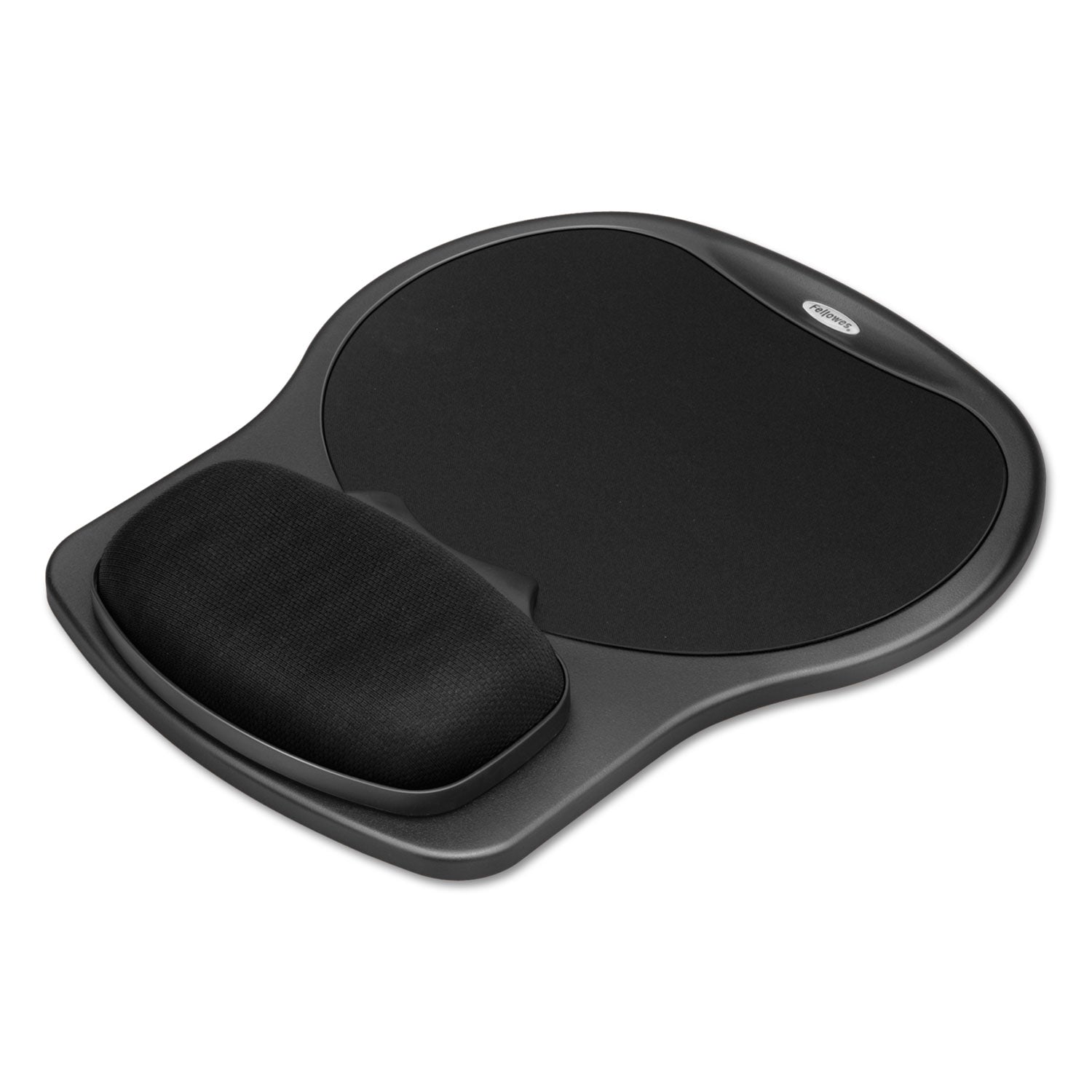 Easy Glide Gel Mouse Pad with Wrist Rest, 10 x 12, Black -