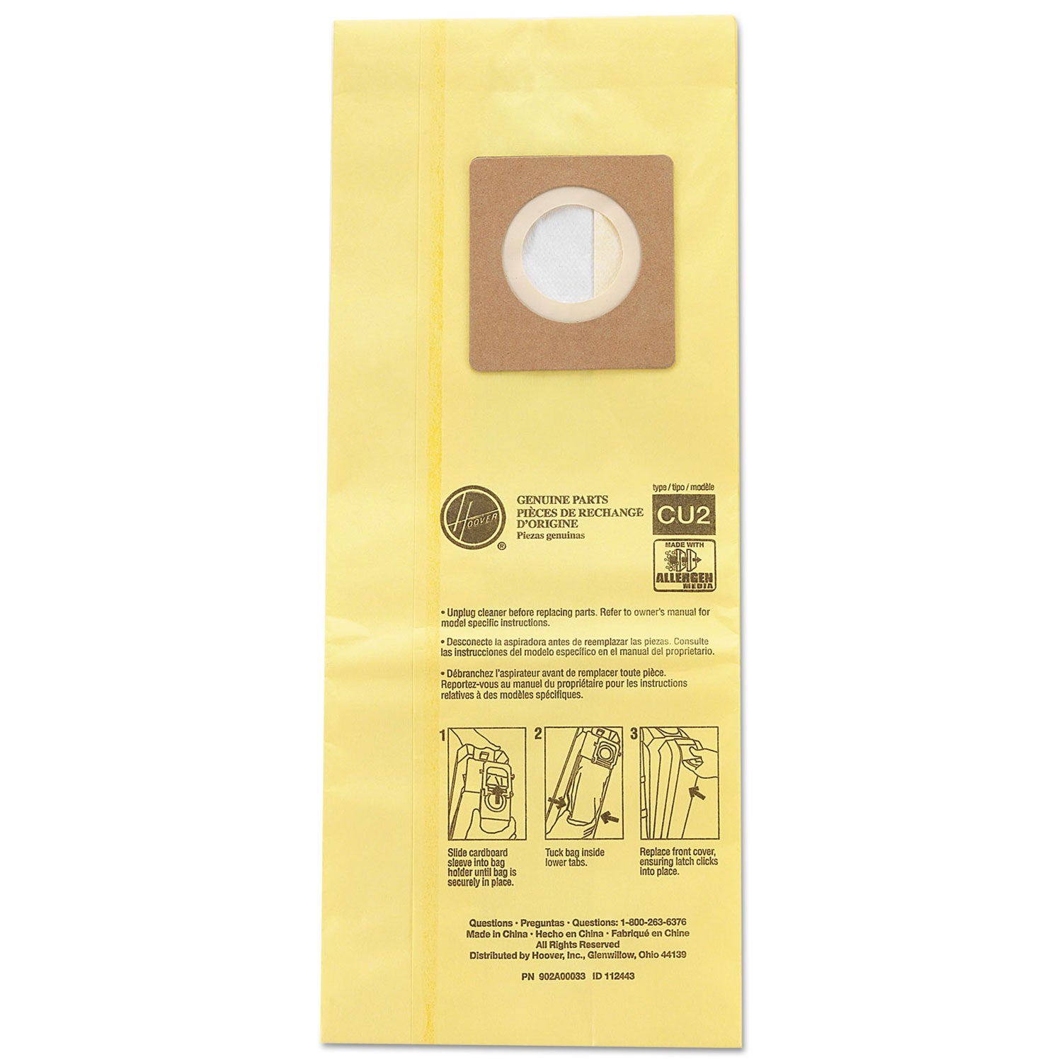 HushTone Vacuum Bags, Yellow, 10/Pack -
