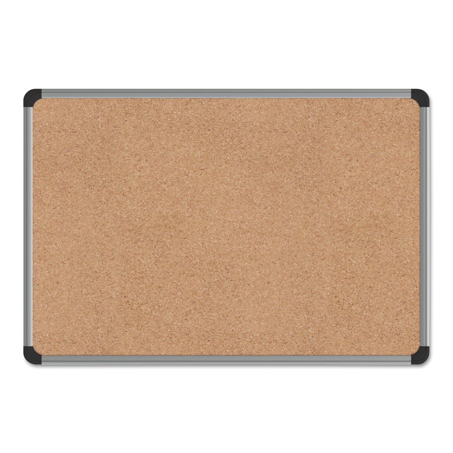 Cork Board with Aluminum Frame, 24 x 18, Tan Surface -