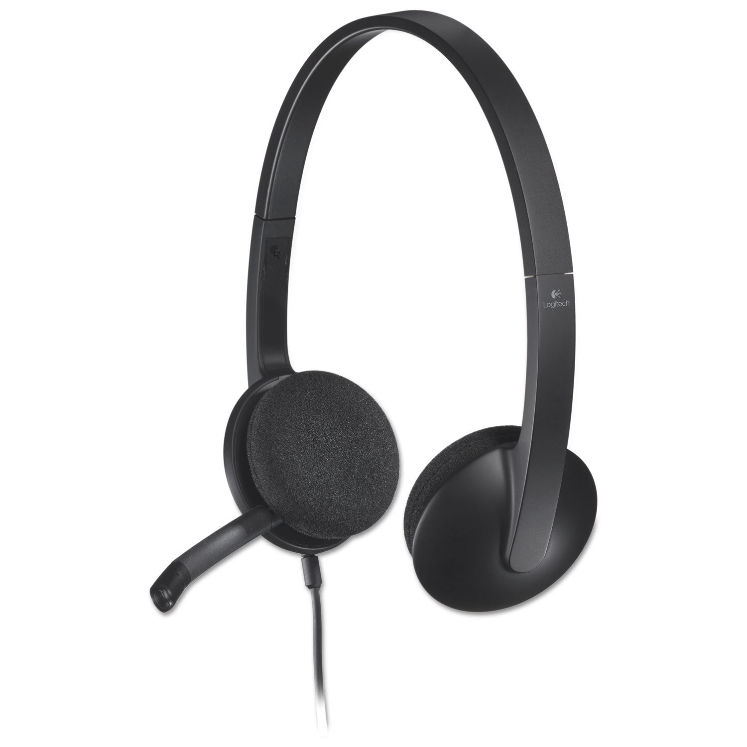 H340 Binaural Over The Head Corded Headset, Black -