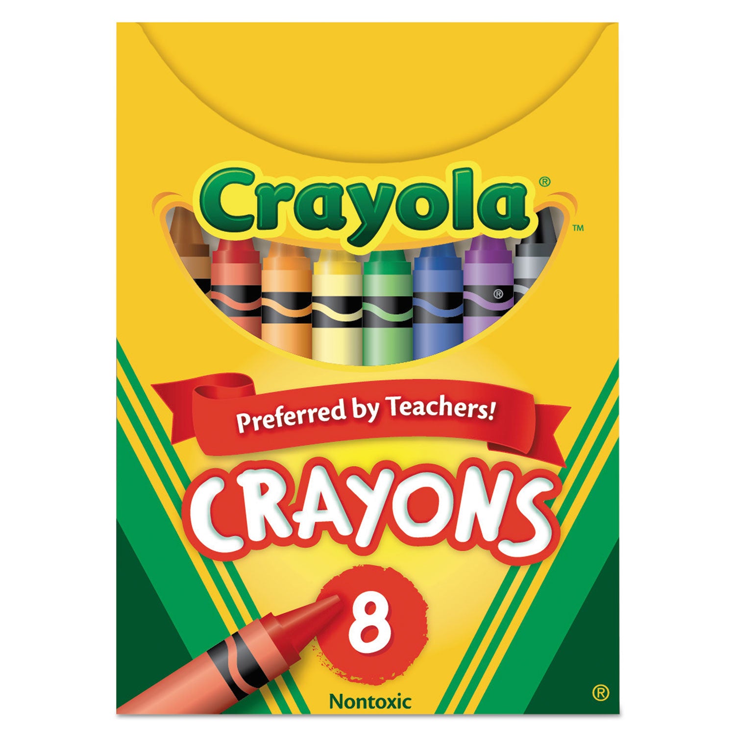 Classic Color Crayons, Tuck Box, 8 Colors -