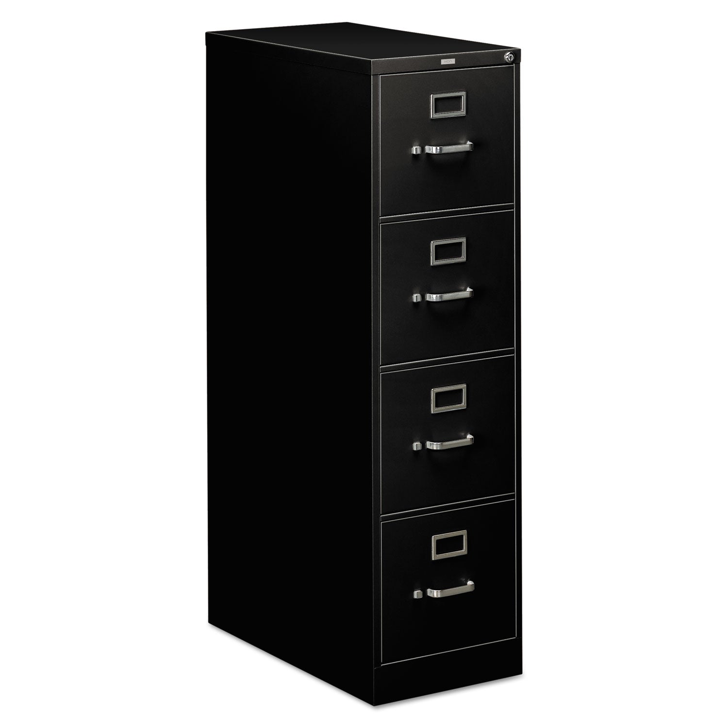 310 Series Vertical File, 4 Letter-Size File Drawers, Black, 15" x 26.5" x 52 -