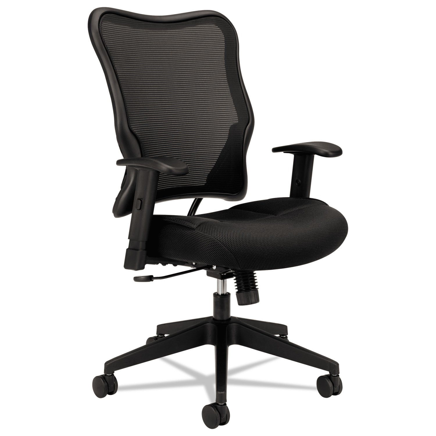 VL702 Mesh High-Back Task Chair, Supports Up to 250 lb, 18.5" to 23.5" Seat Height, Black -