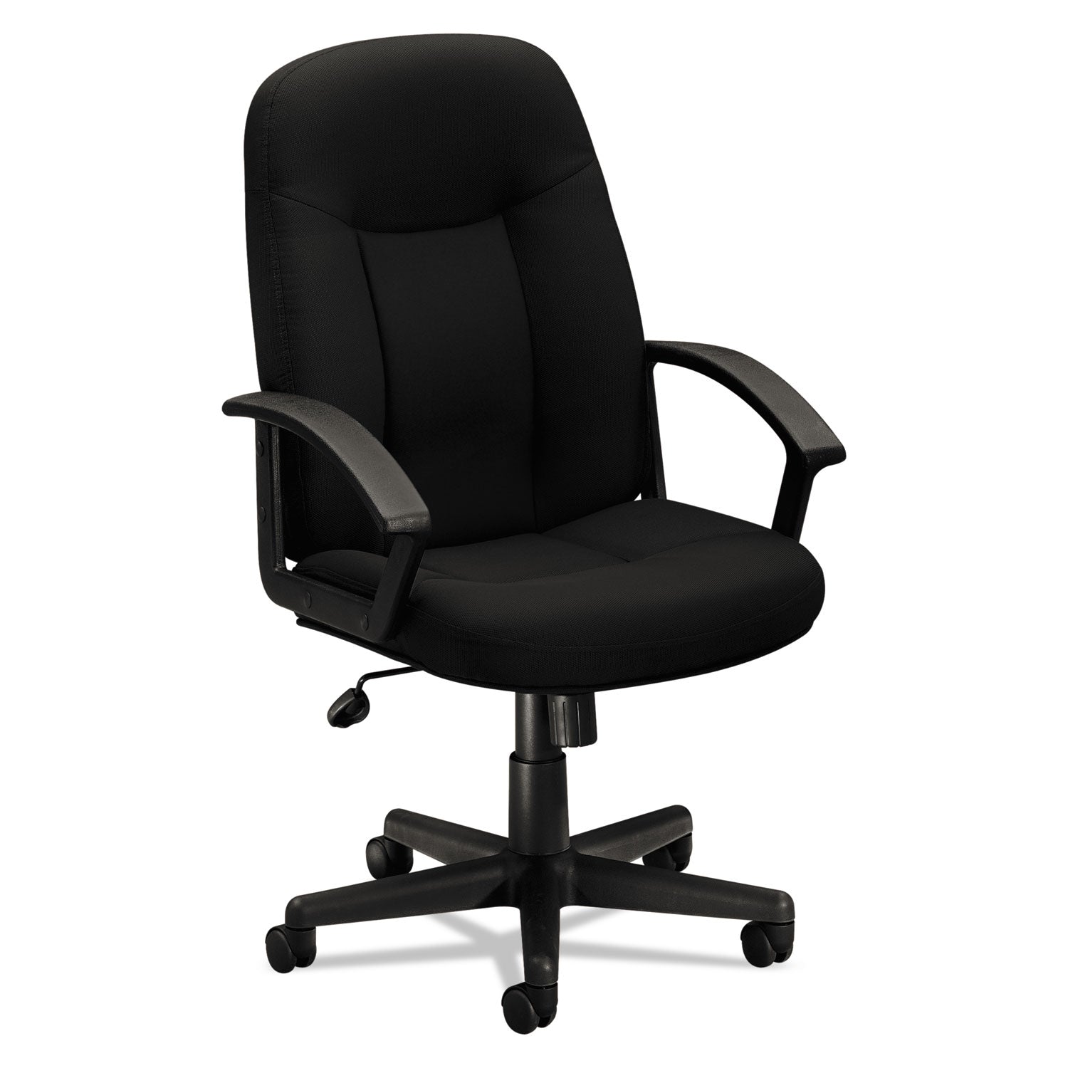 HVL601 Series Executive High-Back Chair, Supports Up to 250 lb, 17.44" to 20.94" Seat Height, Black -