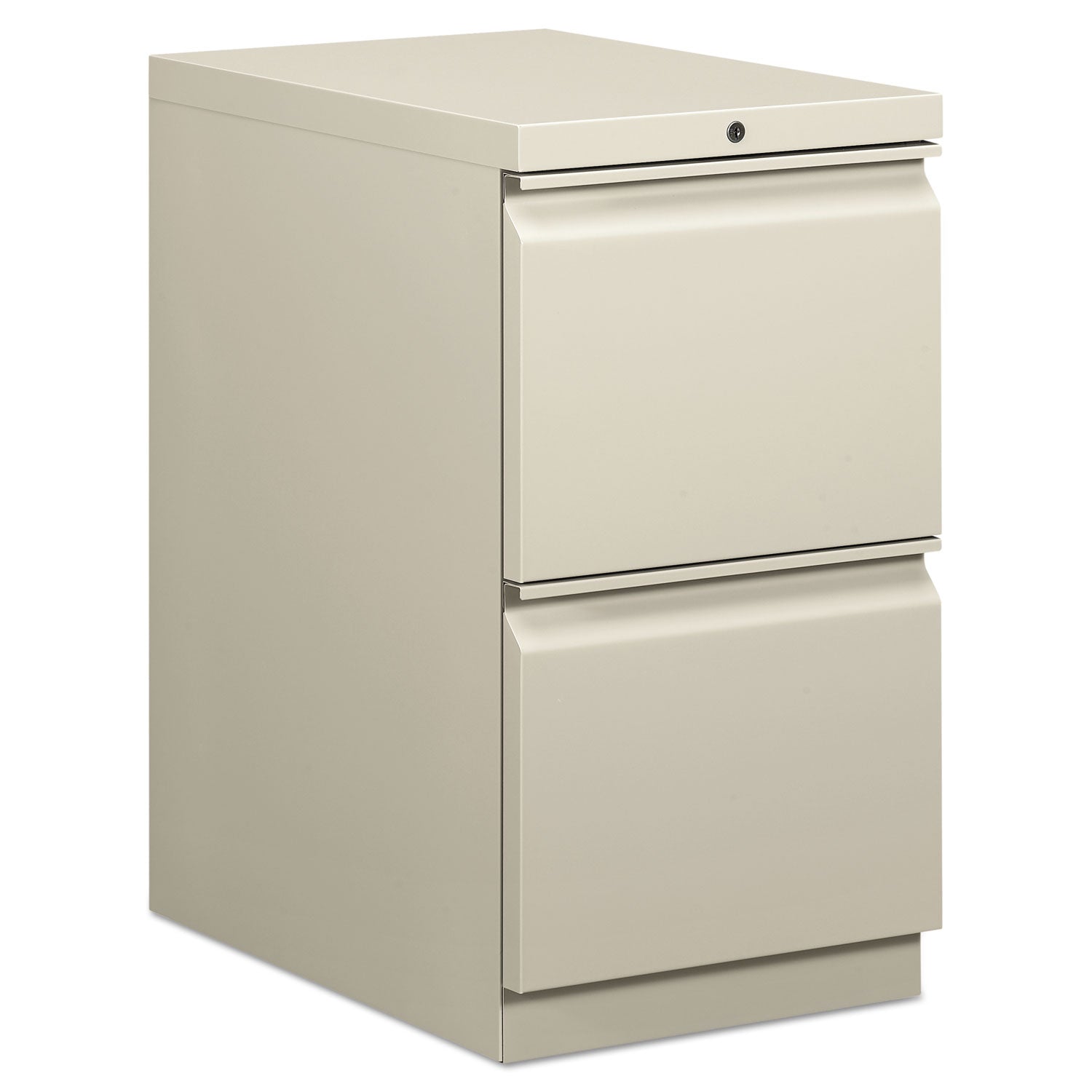 Brigade Mobile Pedestal, Left or Right, 2 Letter-Size File Drawers, Light Gray, 15" x 22.88" x 28 -