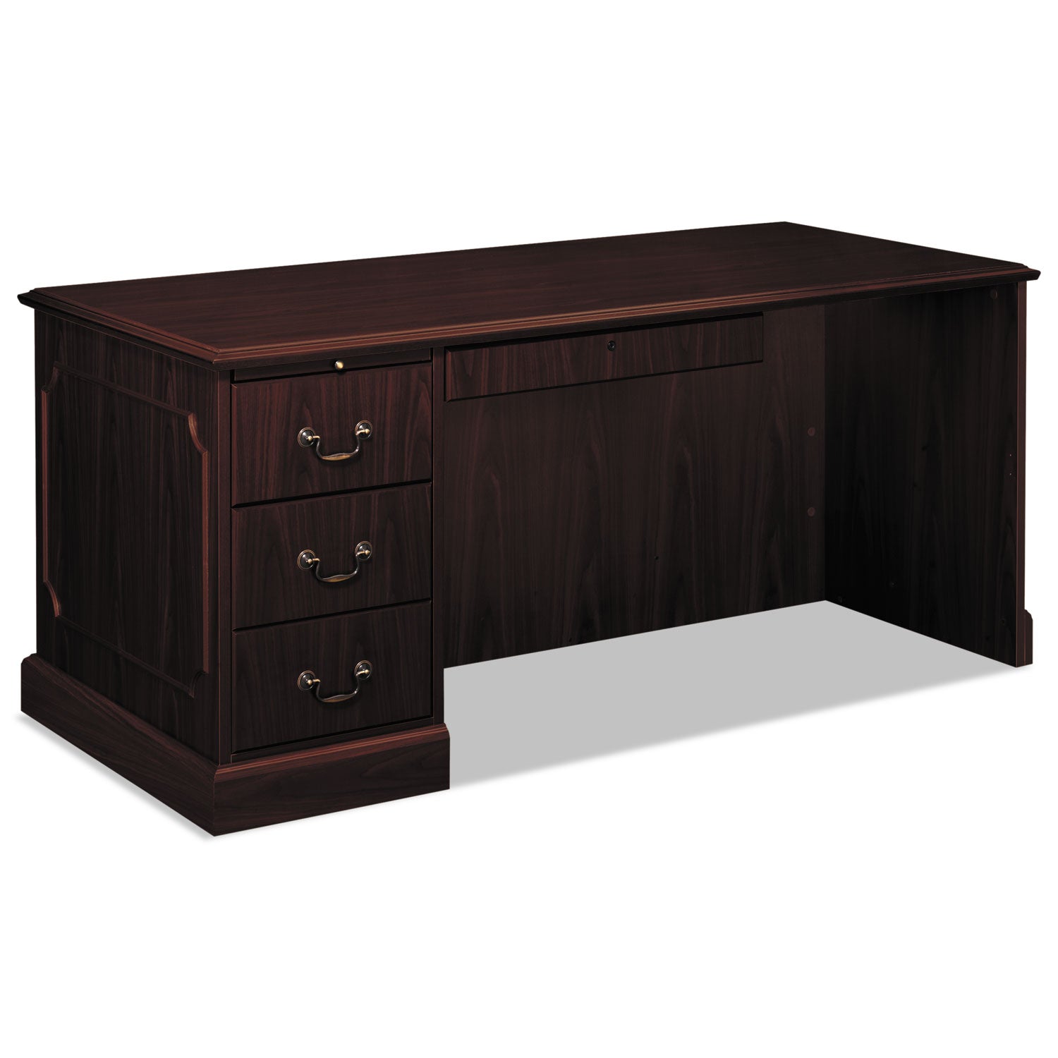 94000 Series "L" Workstation Desk for Return on Right, 66" x 30" x 29.5", Mahogany -