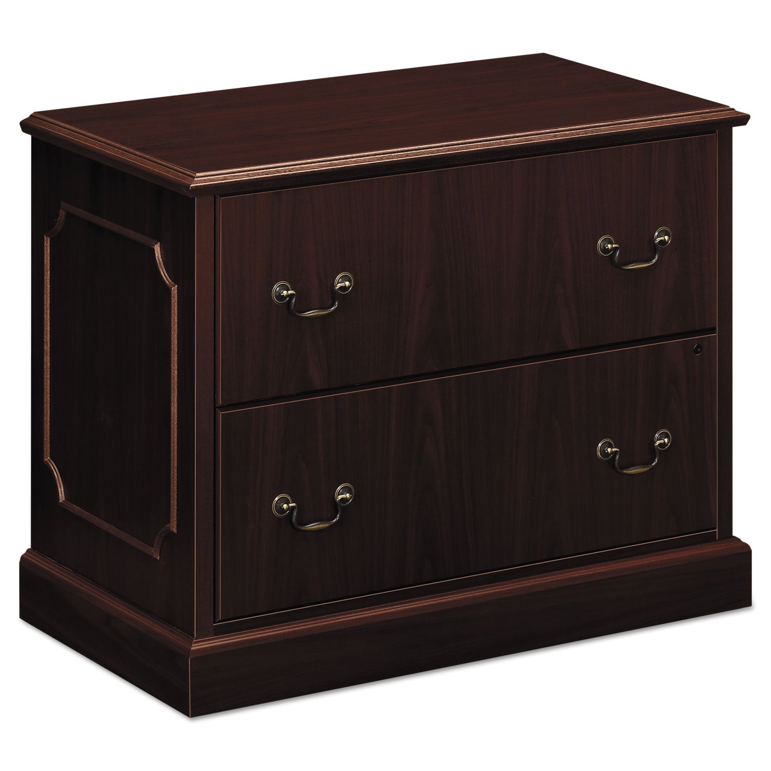 94000 Series Lateral File, 2 File Drawers, Mahogany, 37.5" x 20.5" x 29.5 -