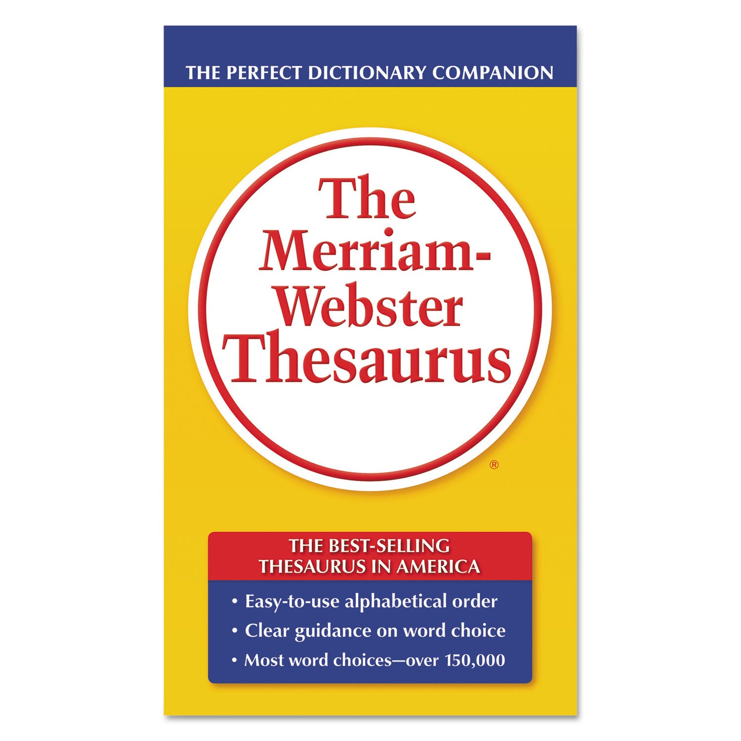 The Merriam-Webster Thesaurus, Dictionary Companion, Paperback, 800 Pages -