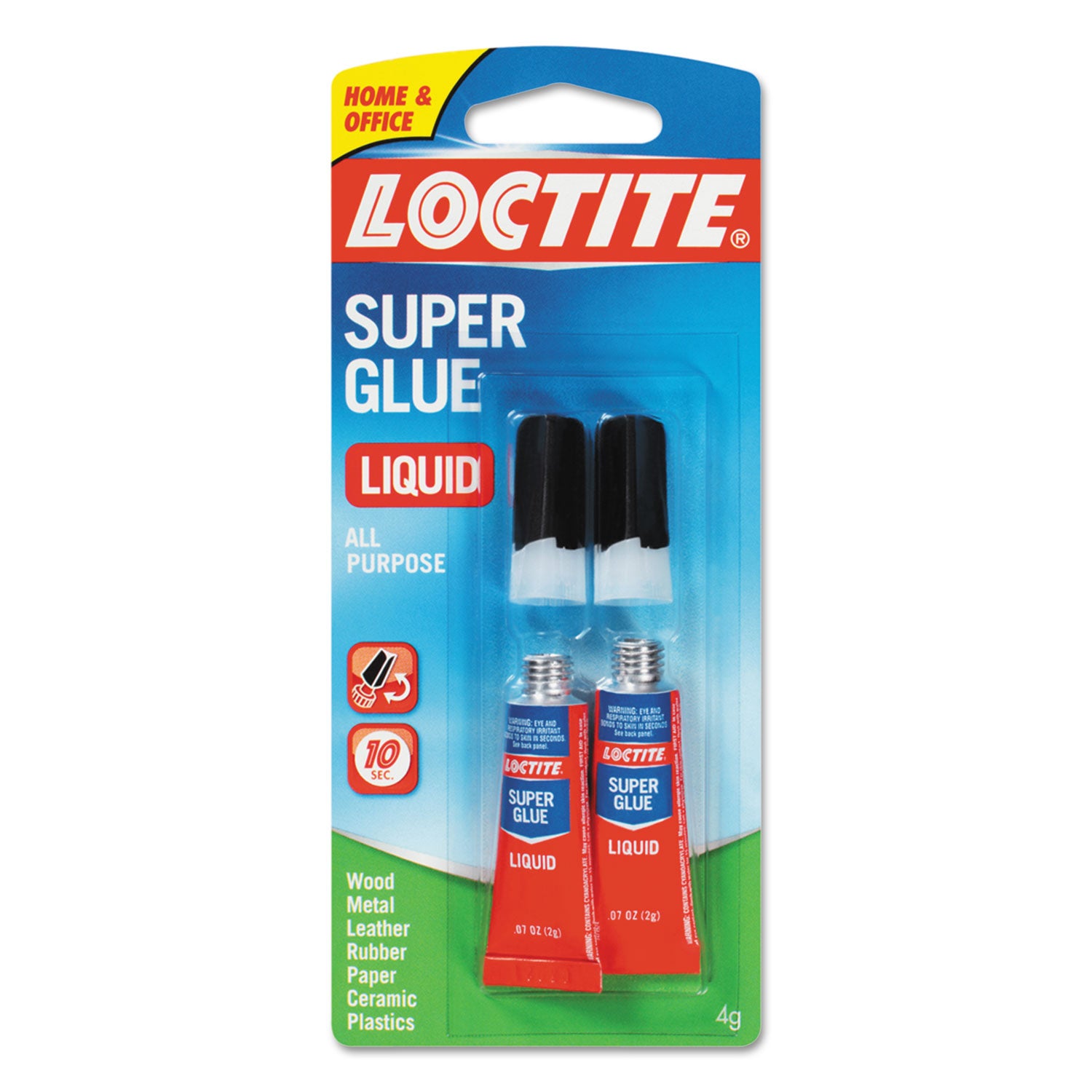 Super Glue Liquid Tubes, 0.07 oz, Dries Clear, 2/Pack -